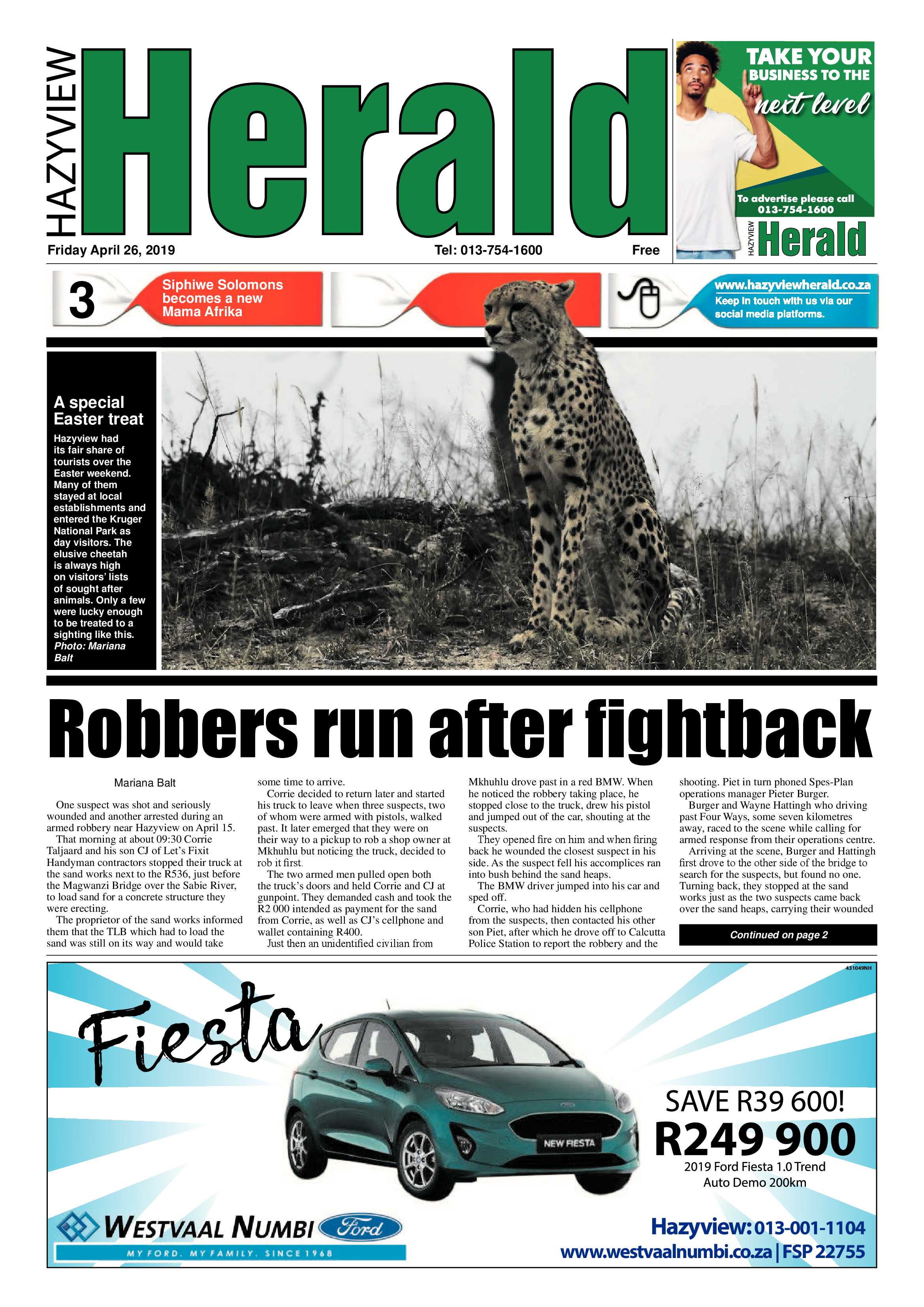 Hazyview Herald 26 April 2019 page 1