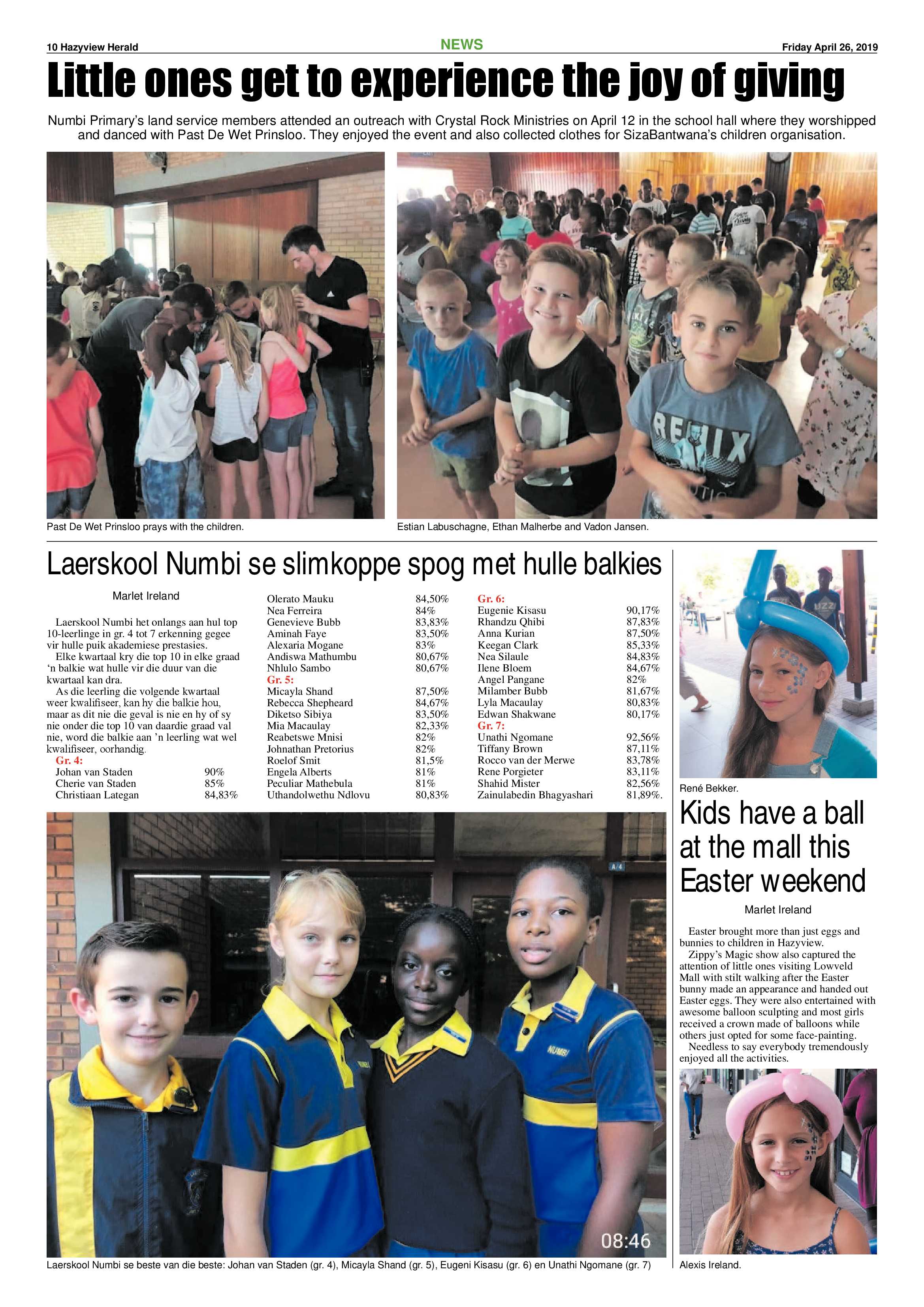 Hazyview Herald 26 April 2019 page 10