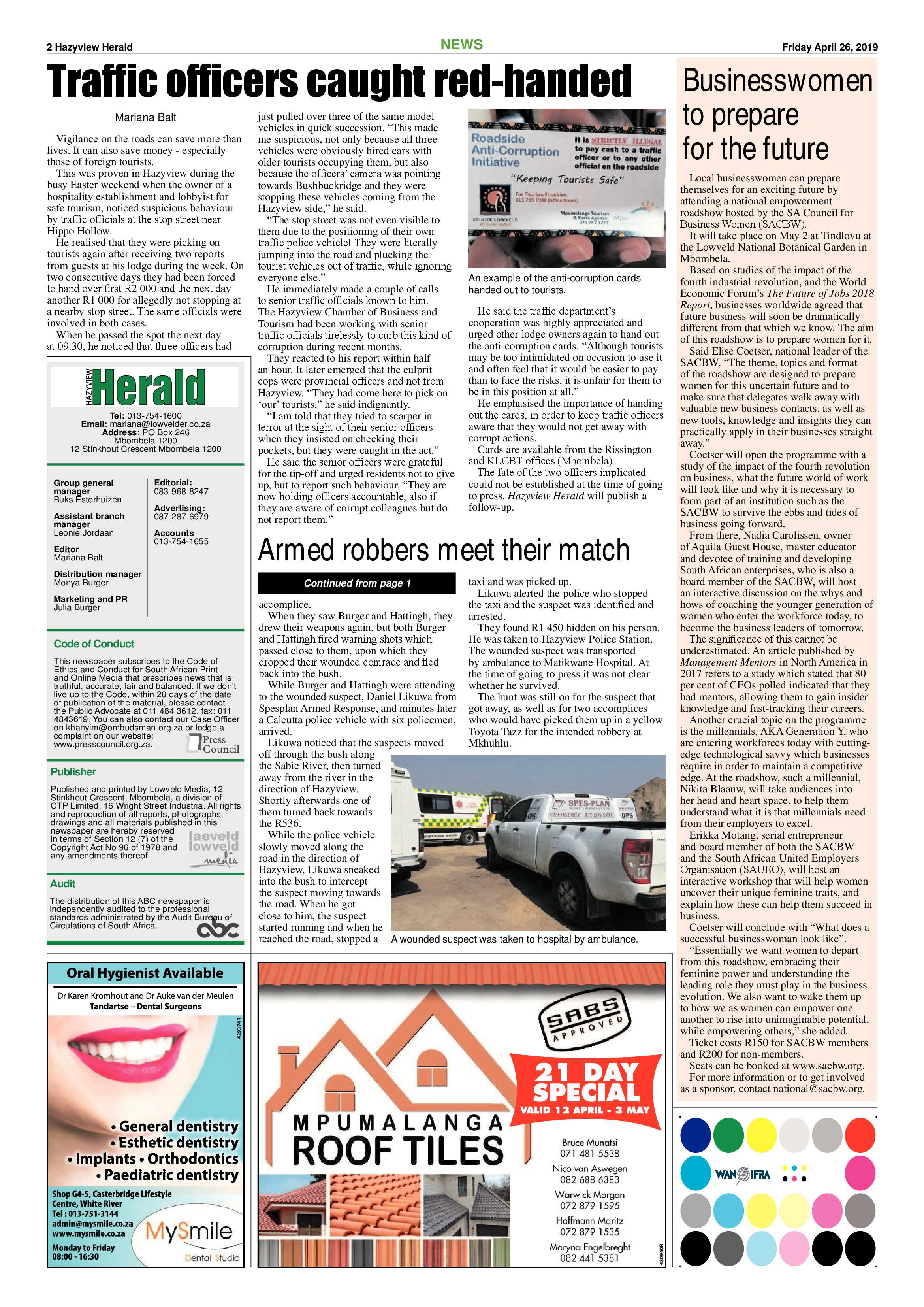Hazyview Herald 26 April 2019 page 2