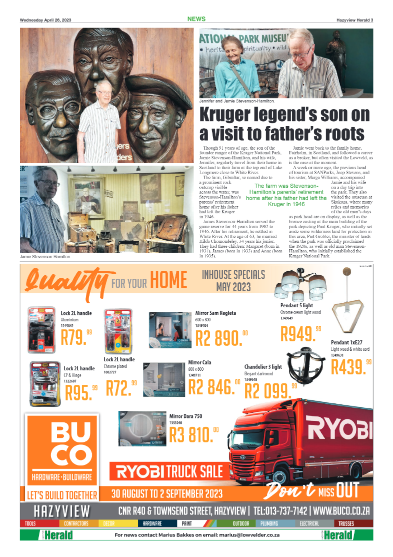 Hazyview Herald 26 April 2023 page 3