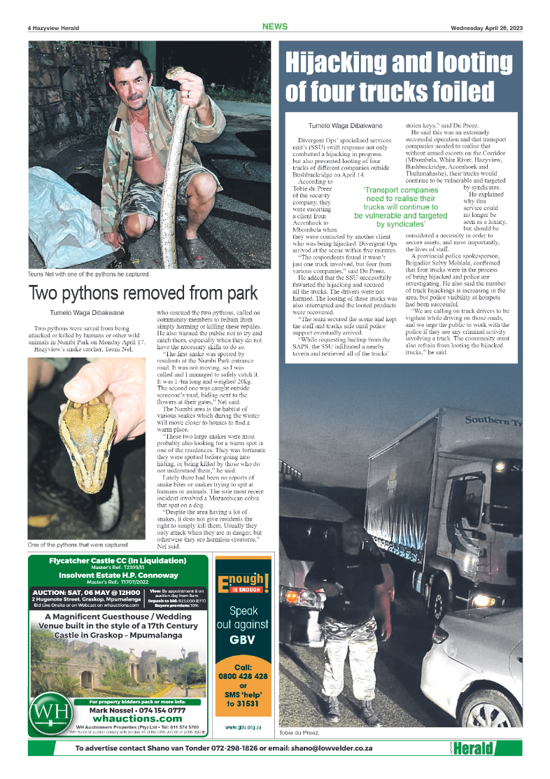 Hazyview Herald 26 April 2023 page 4
