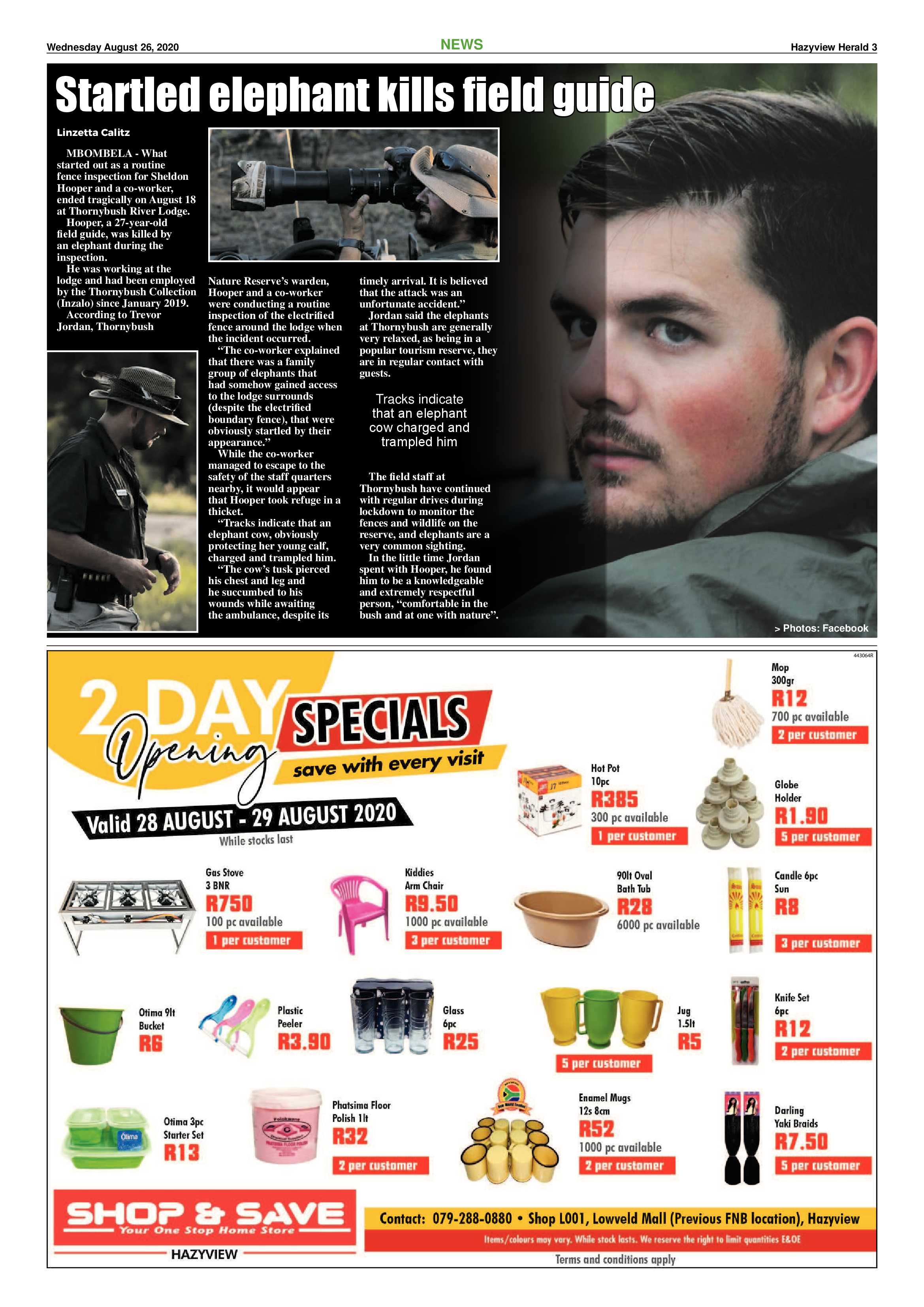 Hazyview Herald 26 August 2020 page 3