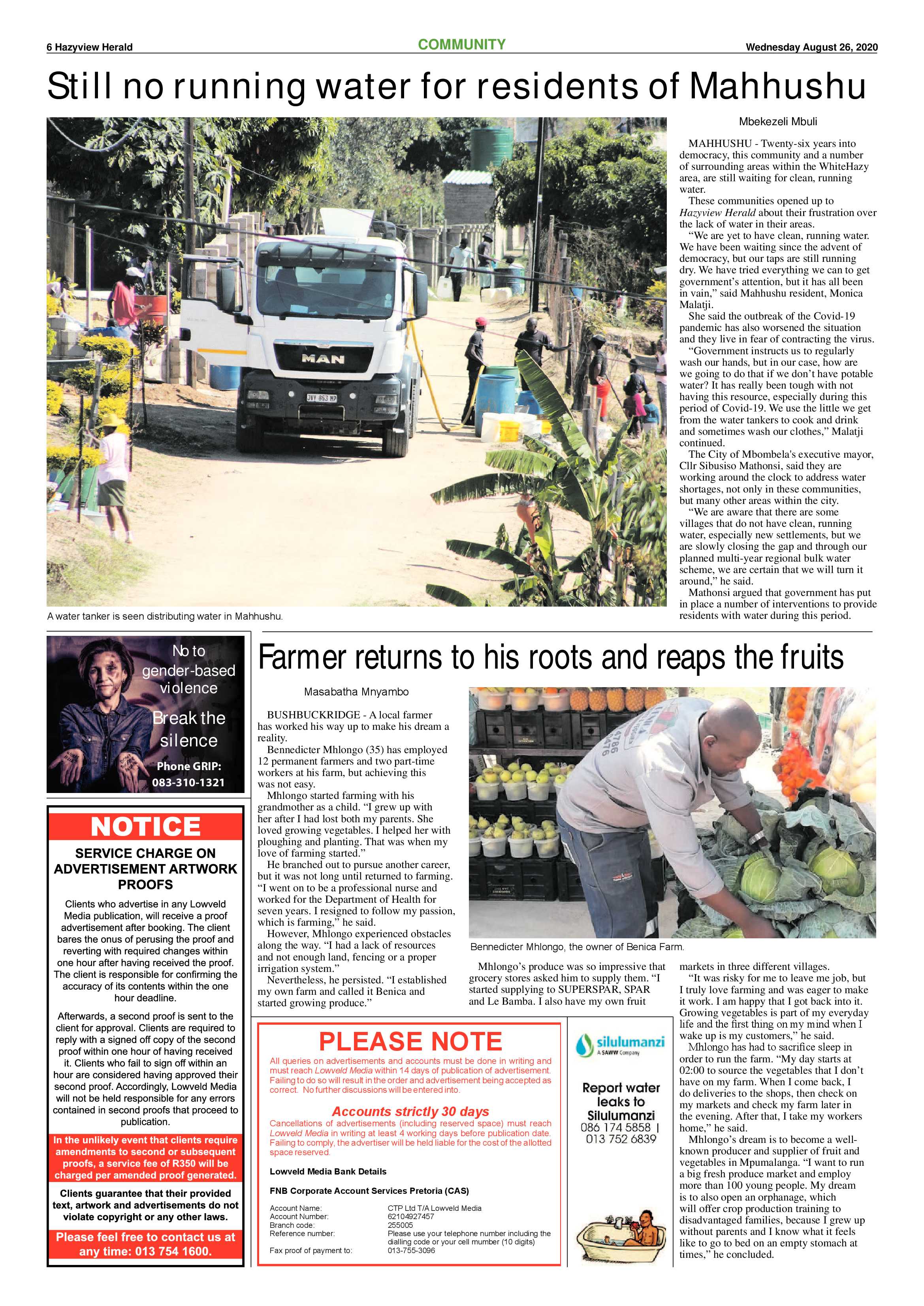 Hazyview Herald 26 August 2020 page 6