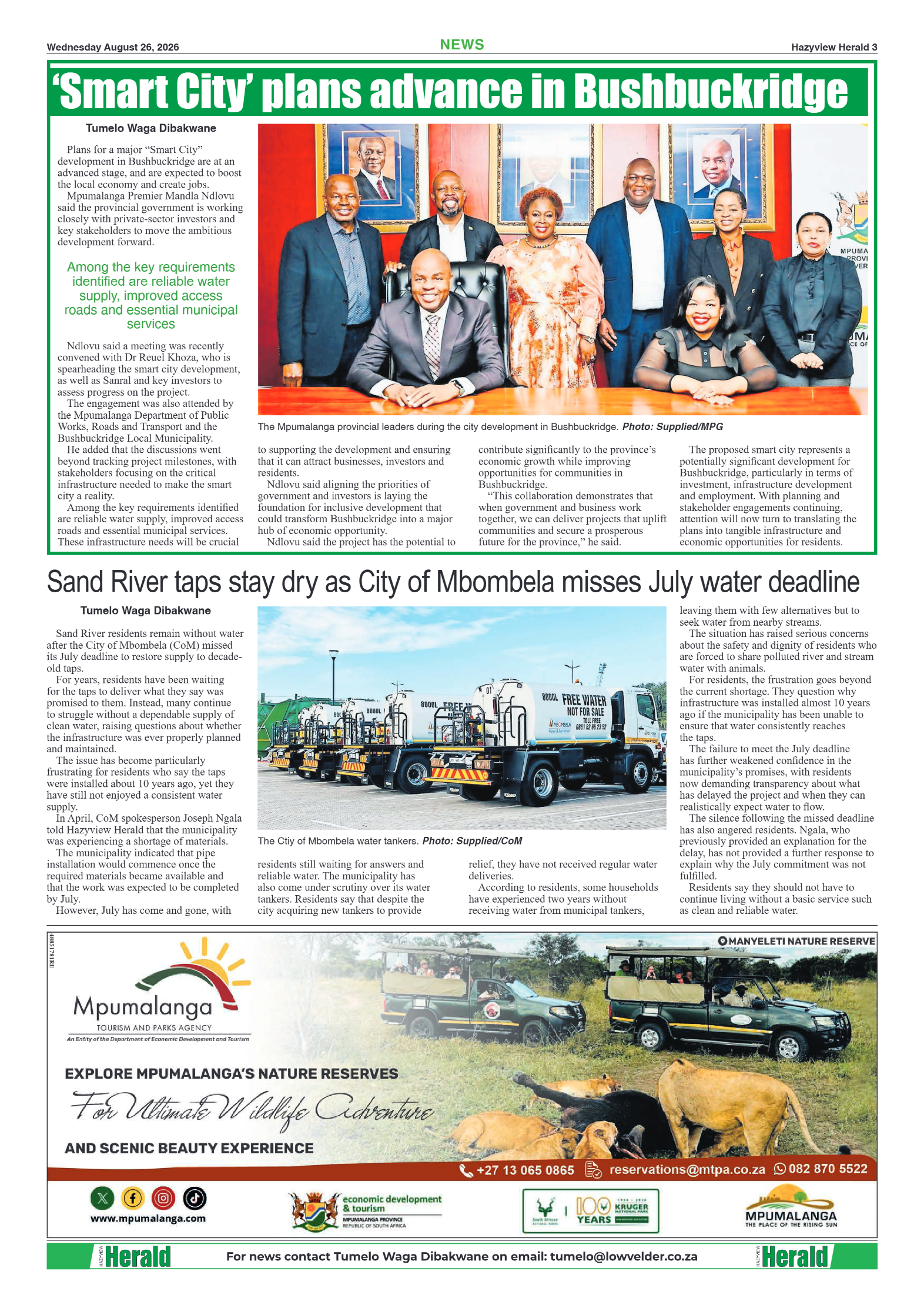 Hazyview Herald 26 August 2026 page 3