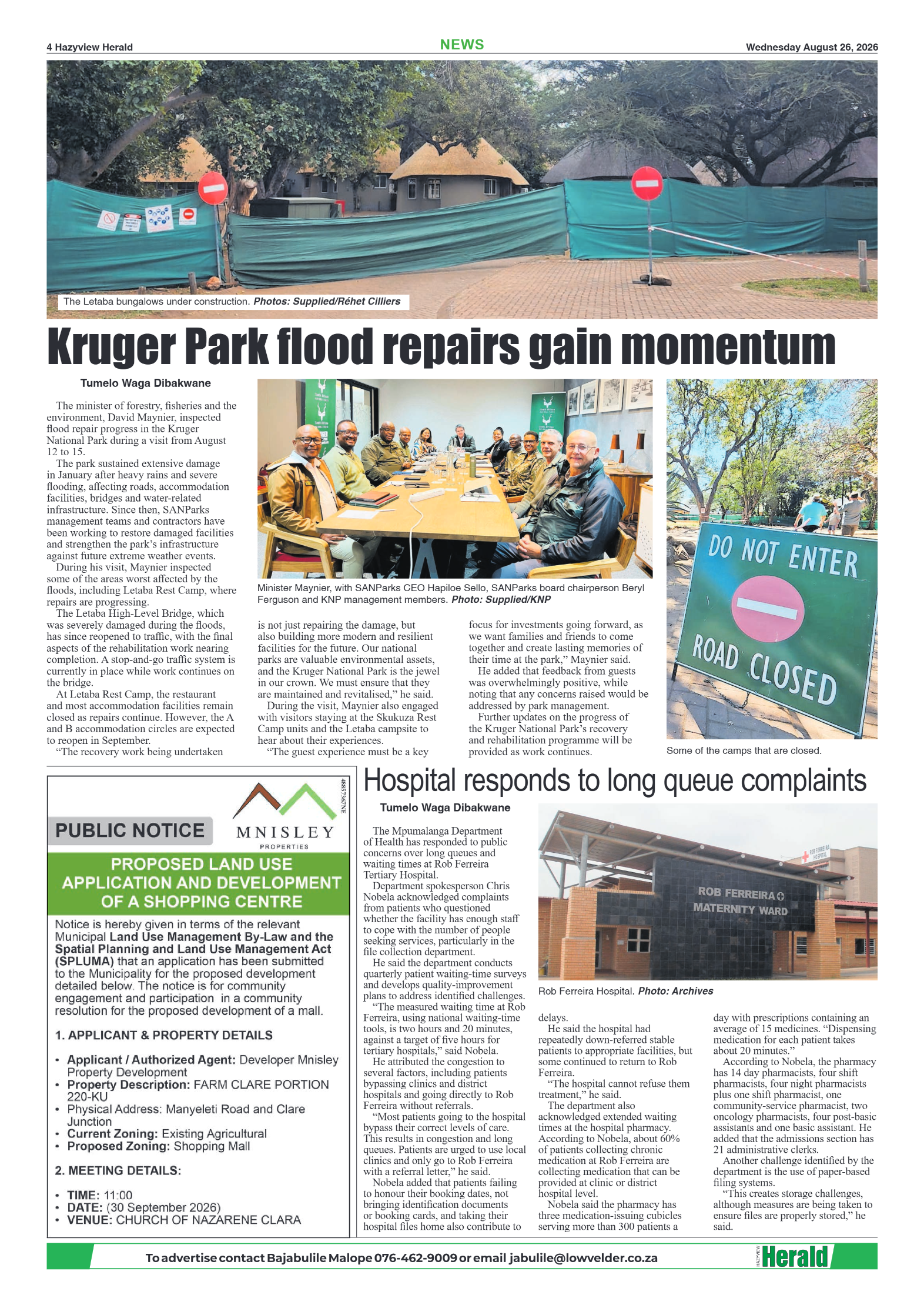 Hazyview Herald 26 August 2026 page 4