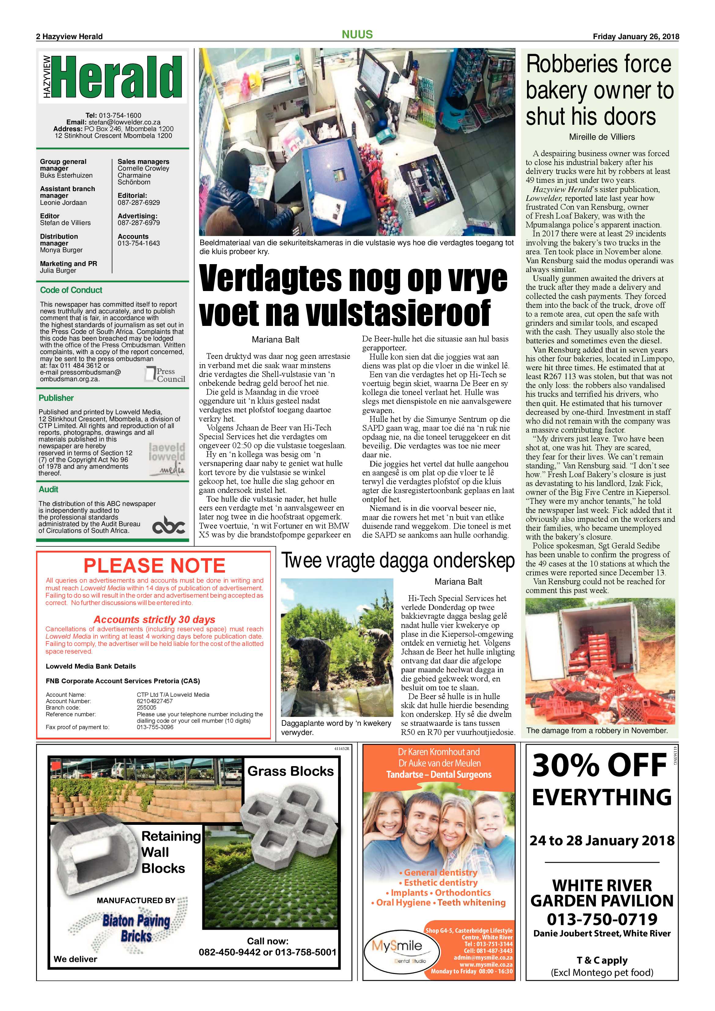 Hazyview Herald 26 January 2018 page 2