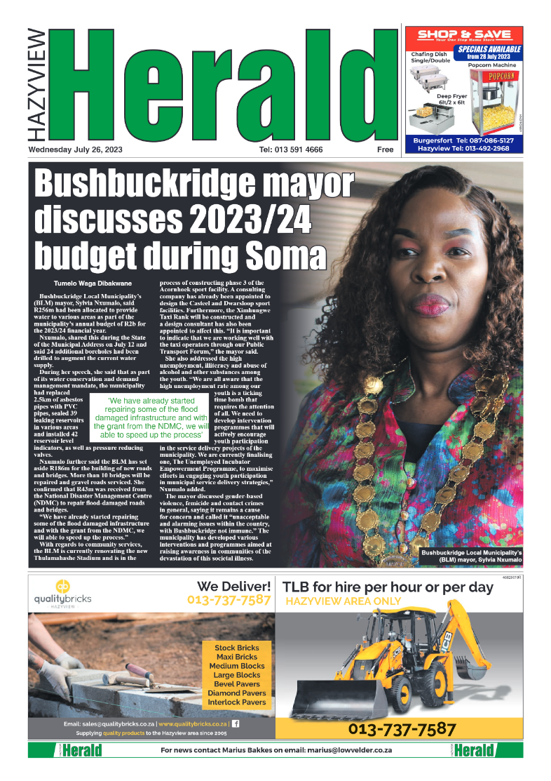Hazyview Herald 26 July 2023 page 1