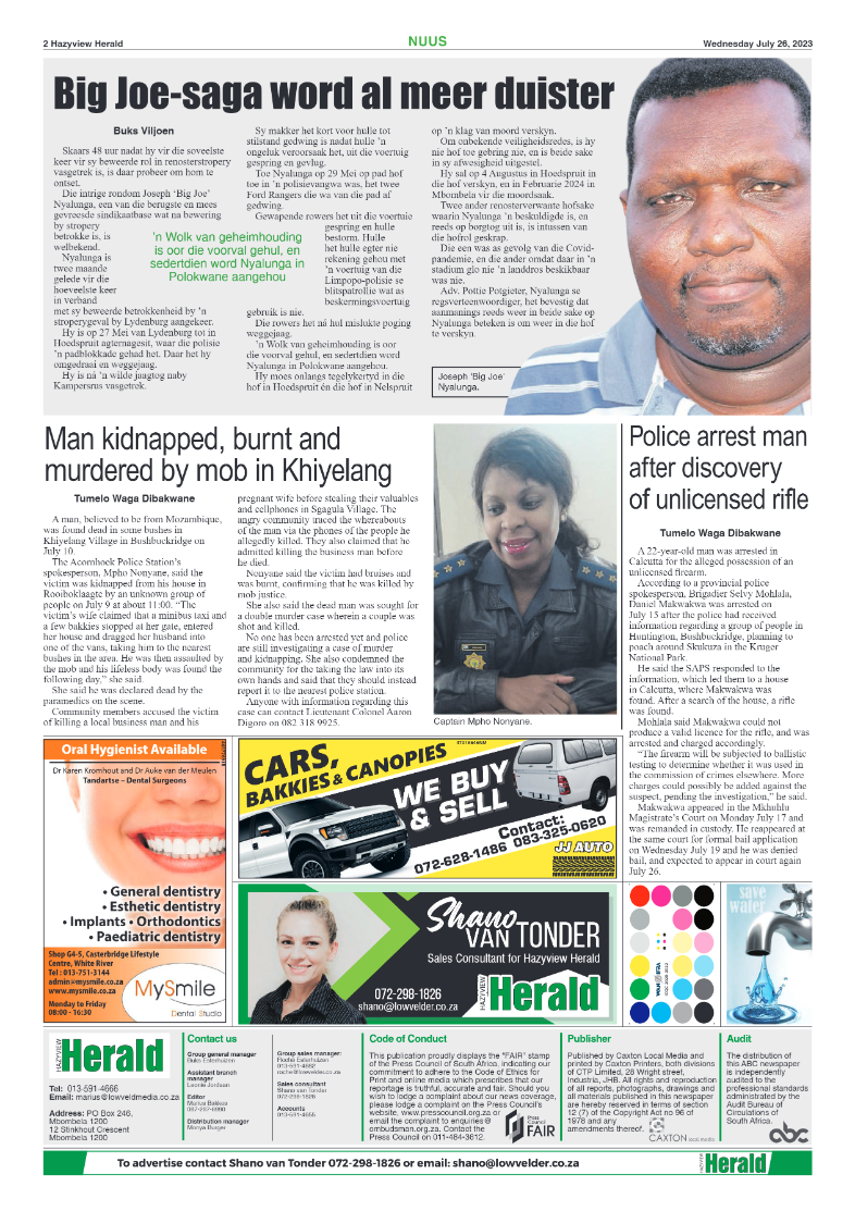 Hazyview Herald 26 July 2023 page 2