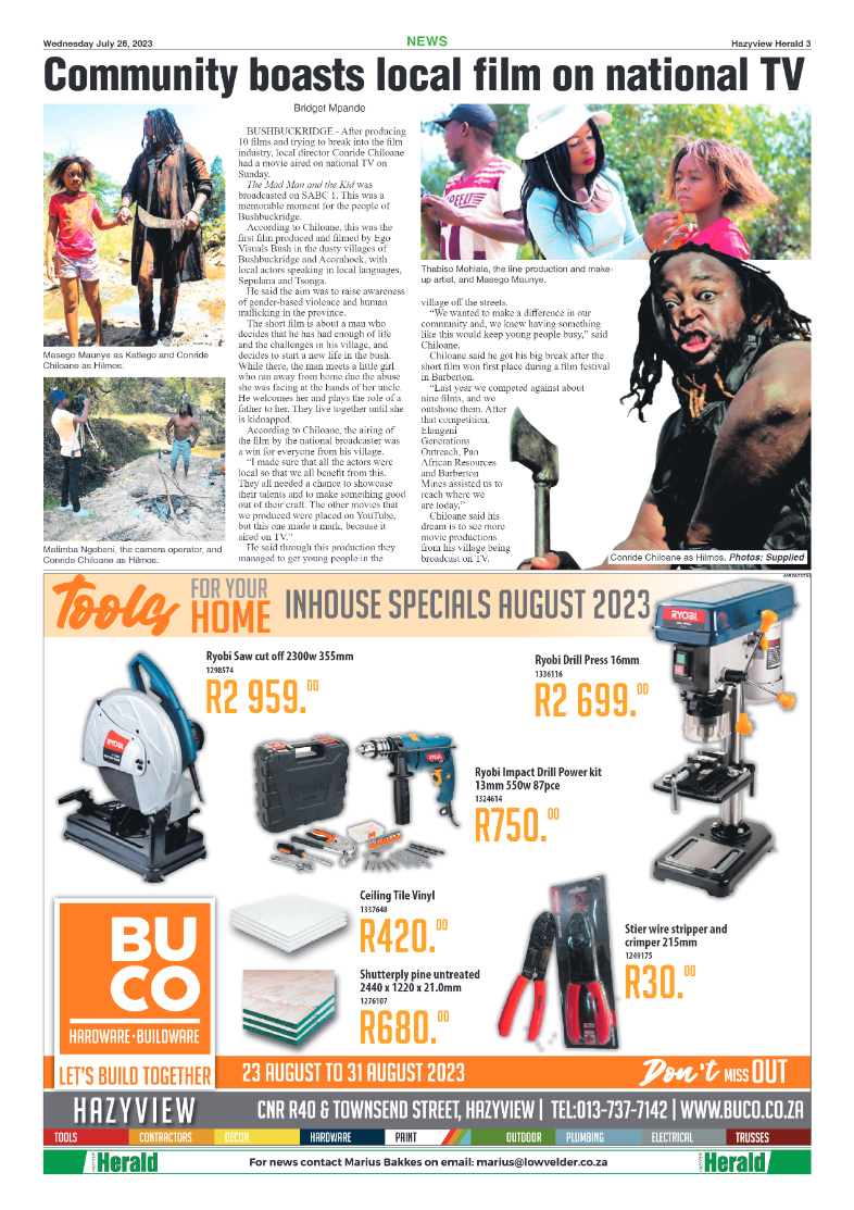 Hazyview Herald 26 July 2023 page 3