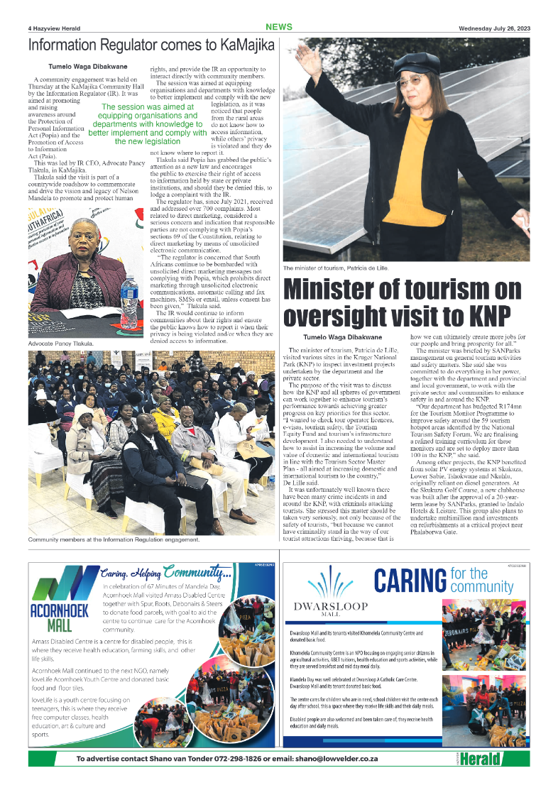 Hazyview Herald 26 July 2023 page 4