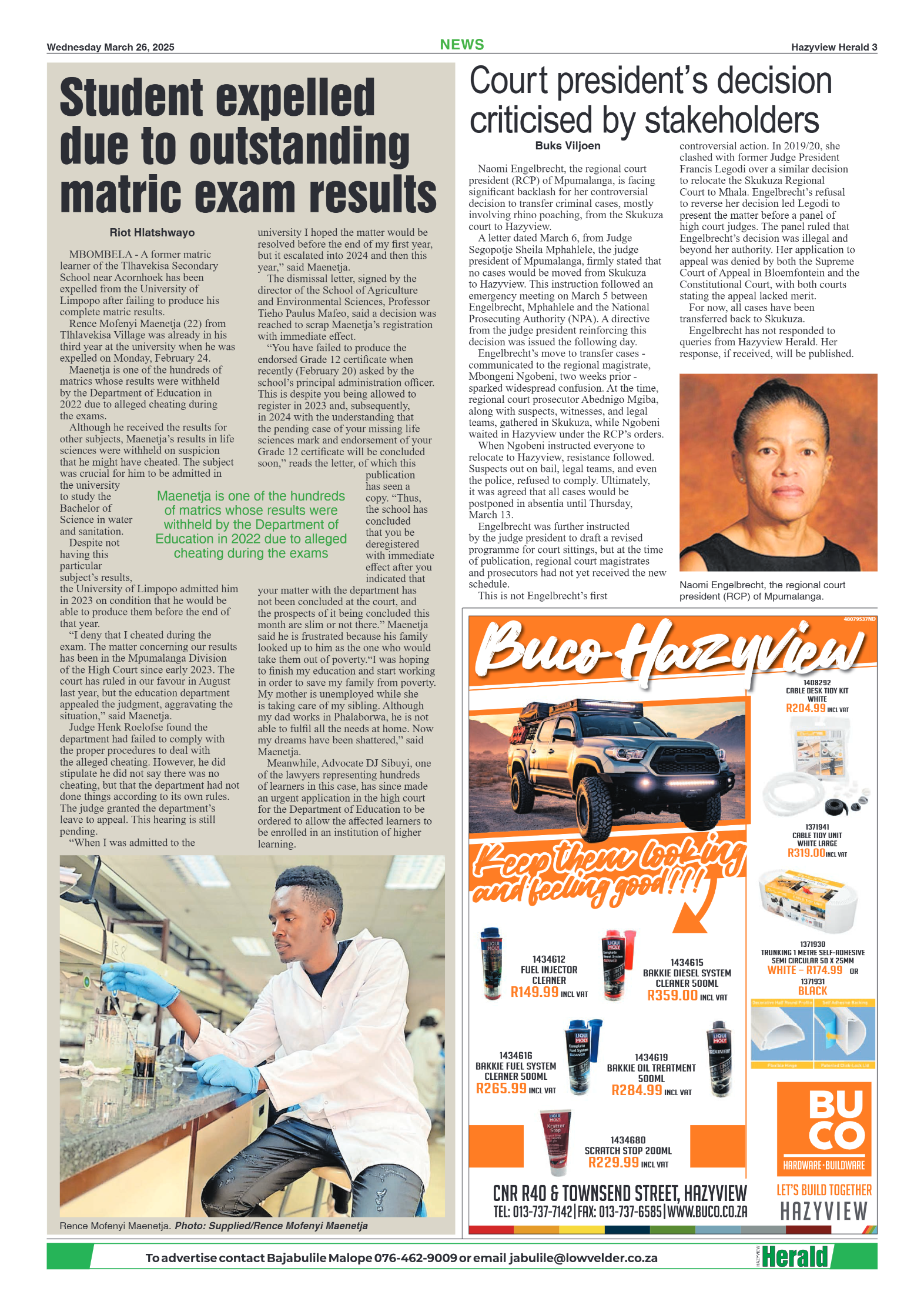 Hazyview Herald 26 March 2025 page 3