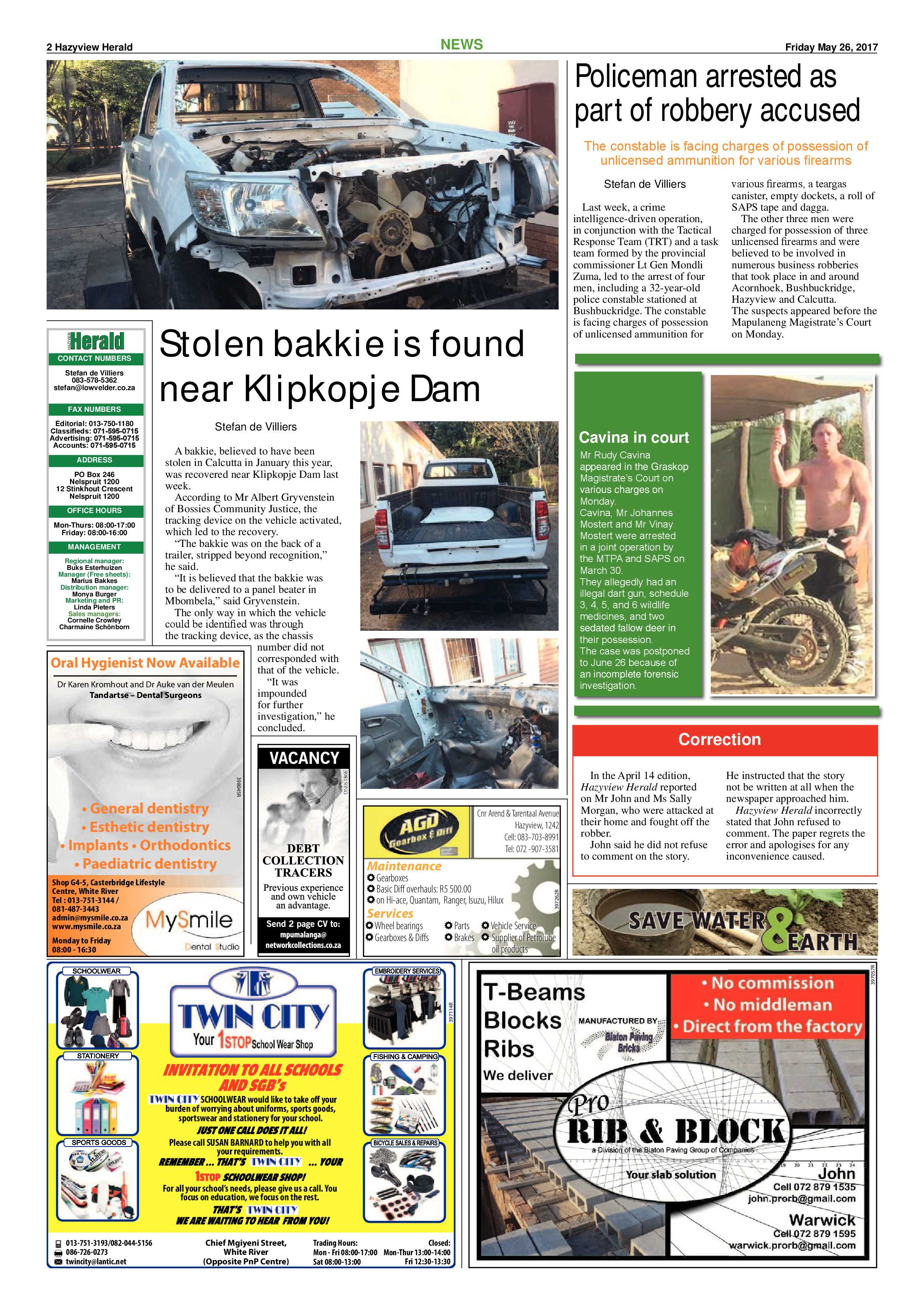 Hazyview Herald 26 May 2017 page 2