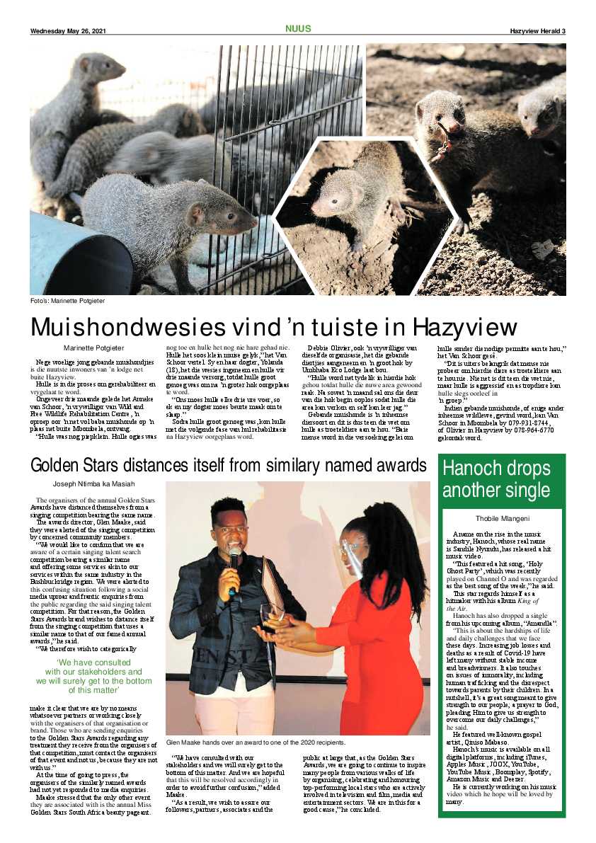 Hazyview Herald 26 May 2021 page 3