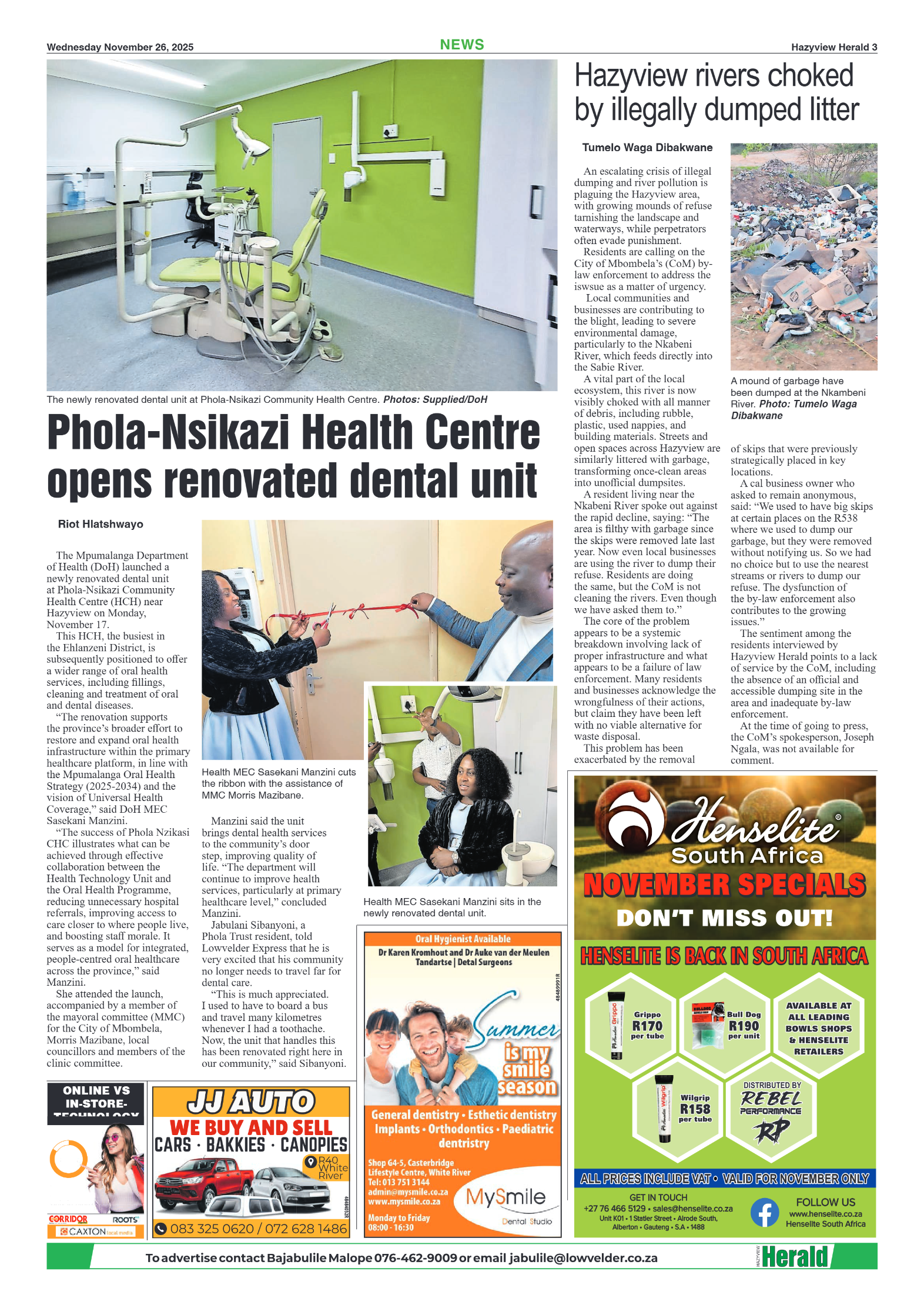 Hazyview Herald 26 November 2025 page 3