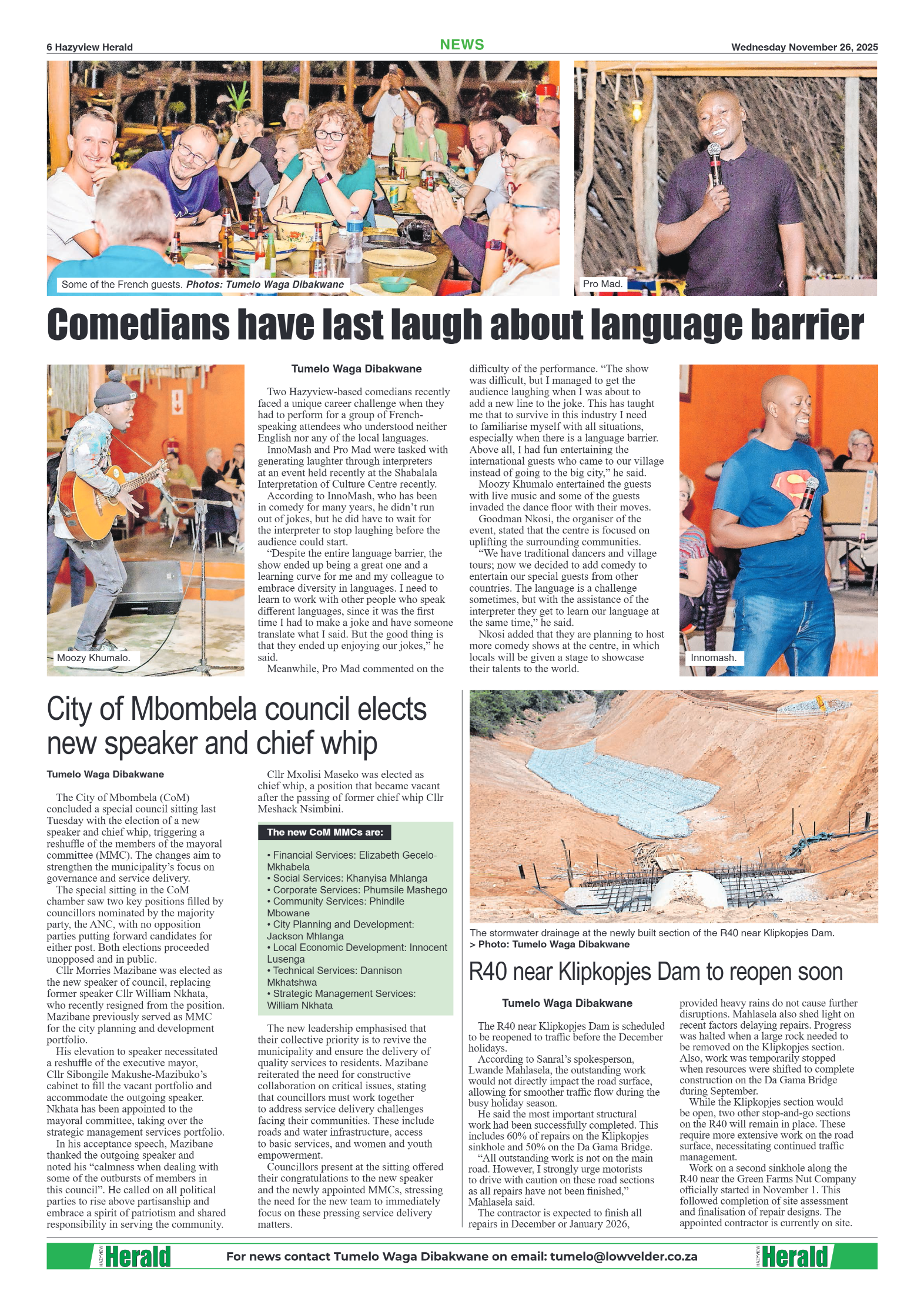 Hazyview Herald 26 November 2025 page 6