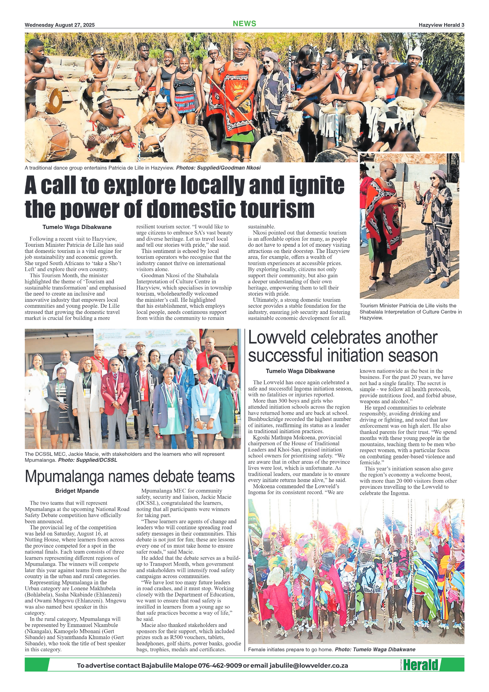 Hazyview Herald 27 August 2025 page 3