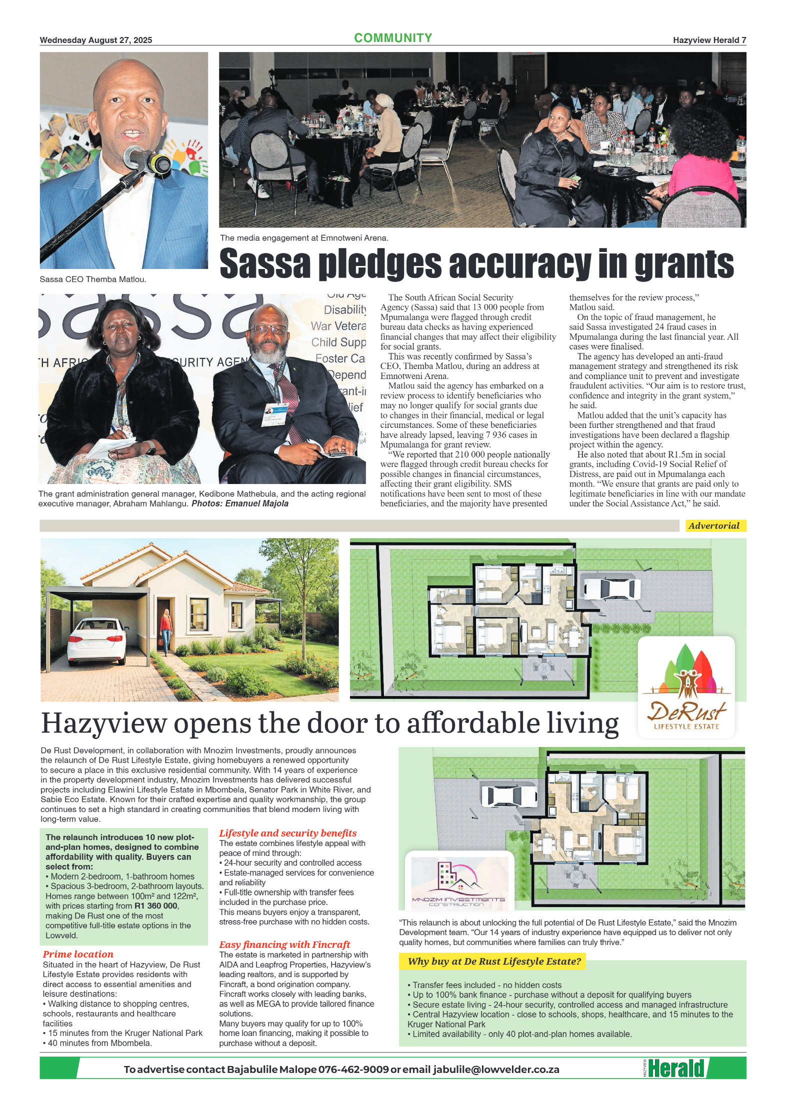 Hazyview Herald 27 August 2025 page 7