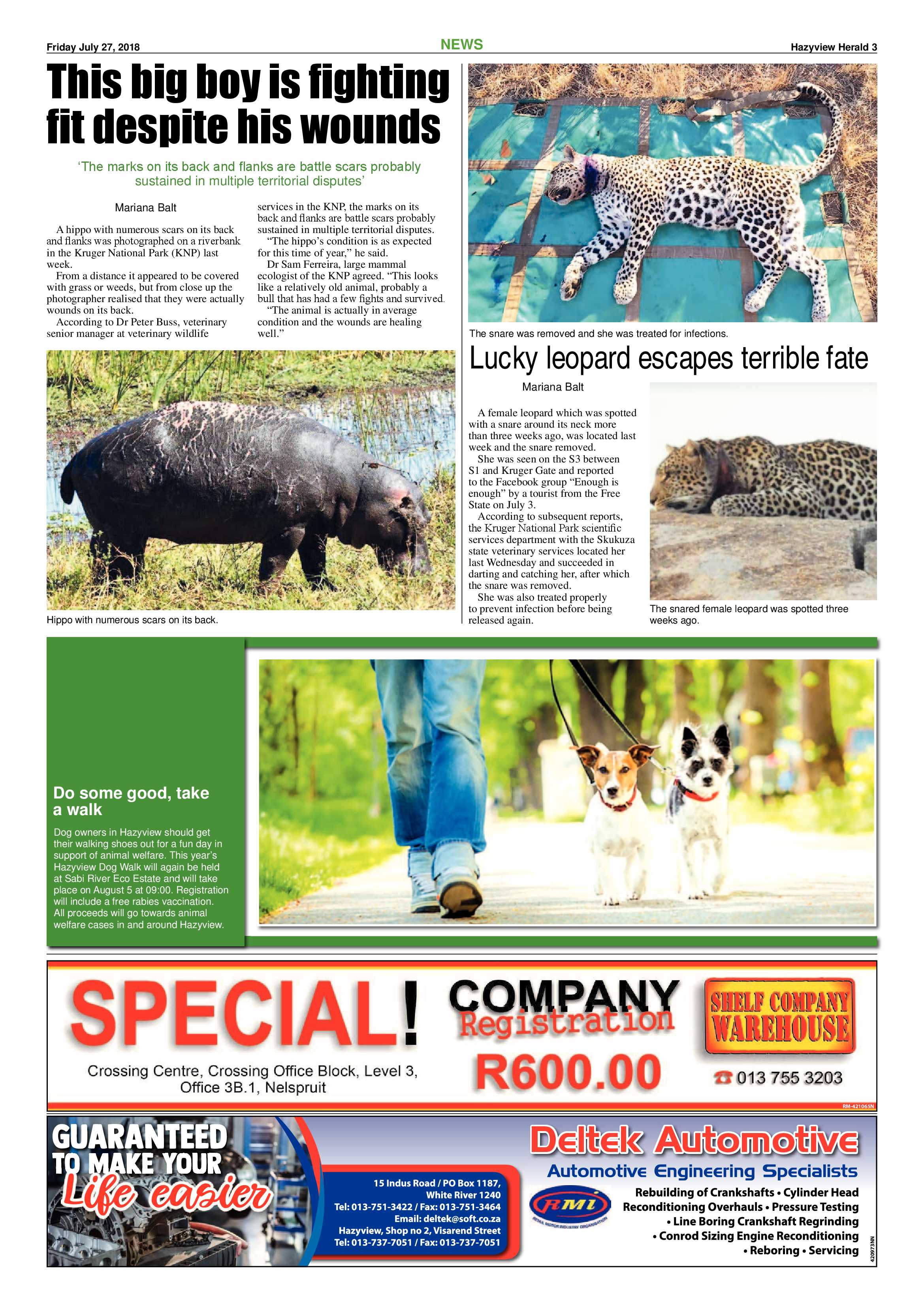 Hazyview Herald 27 July 2018 page 3