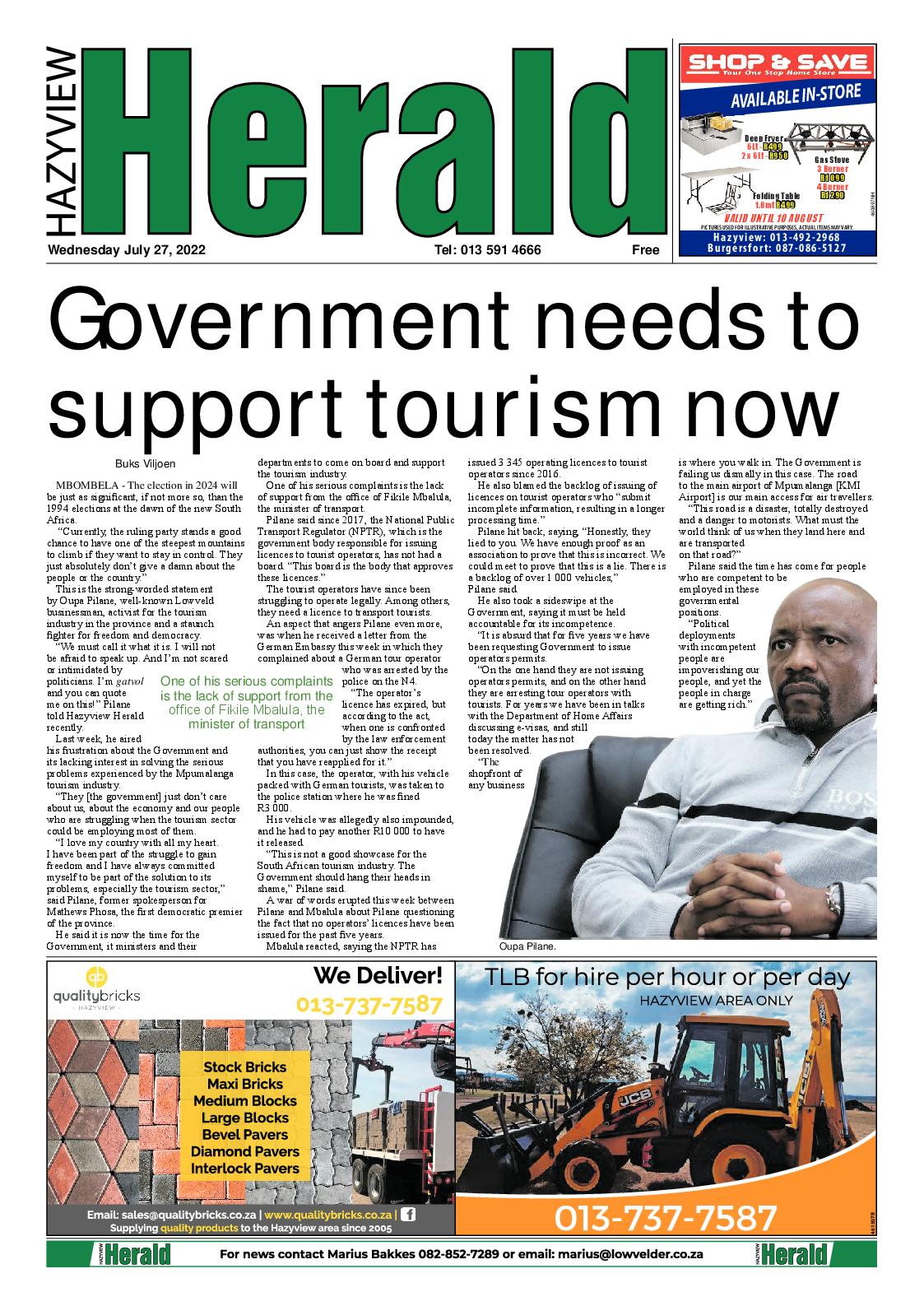 Hazyview Herald 27 July 2022 page 1