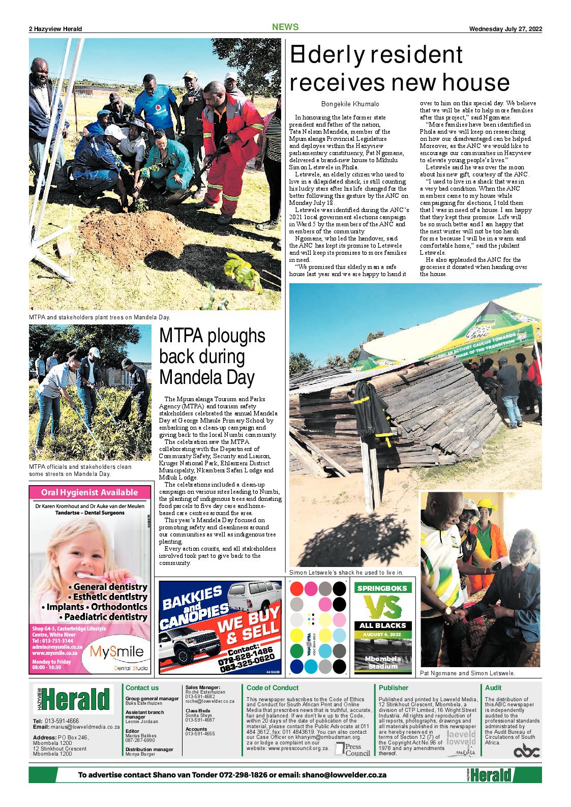 Hazyview Herald 27 July 2022 page 2