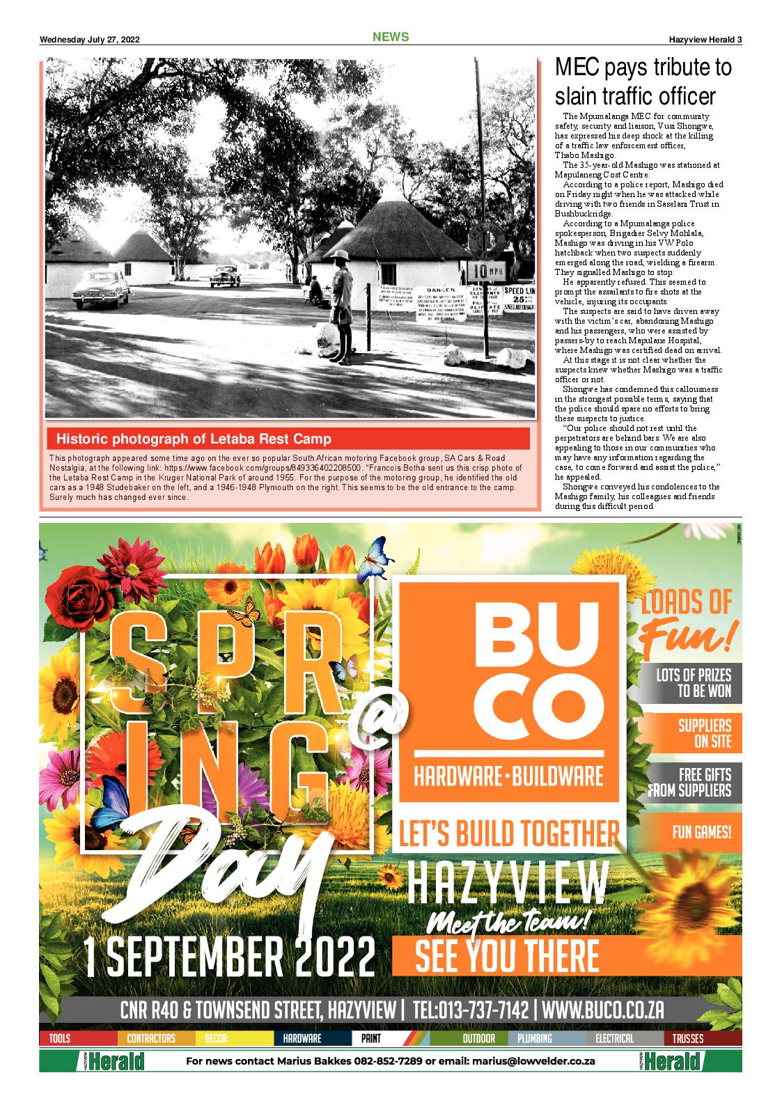 Hazyview Herald 27 July 2022 page 3