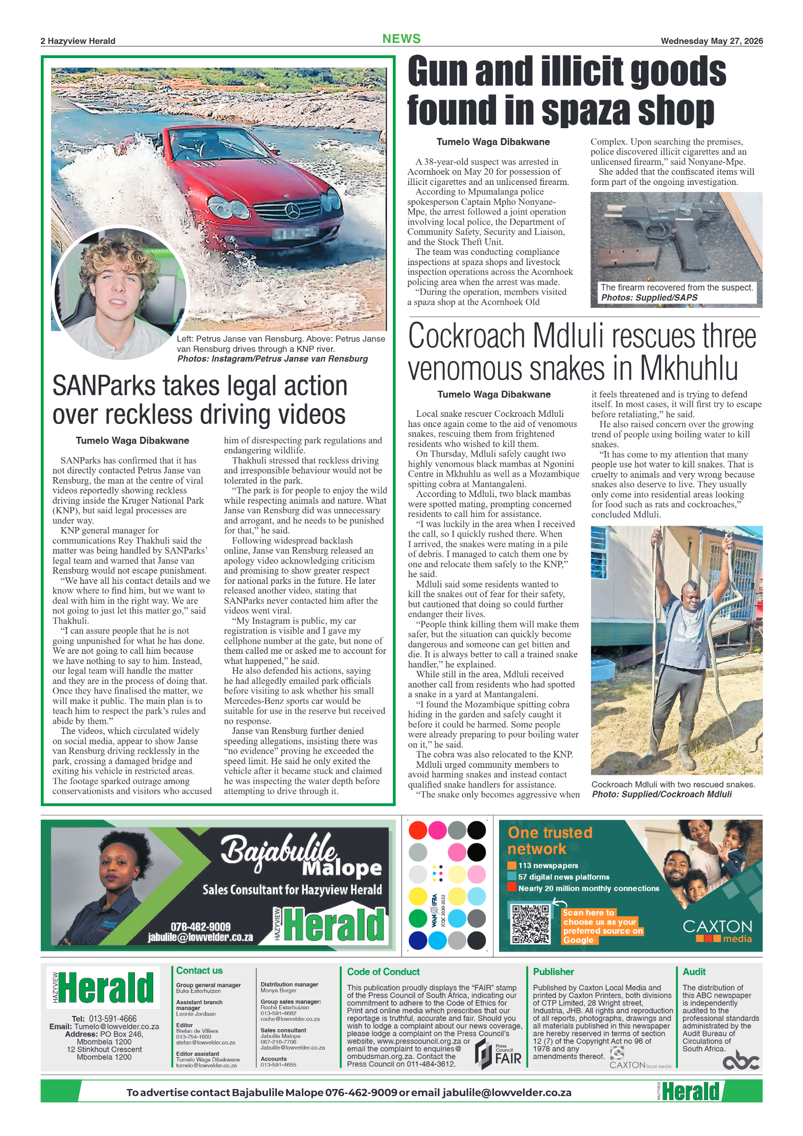 Hazyview Herald 27 May 2026 page 2