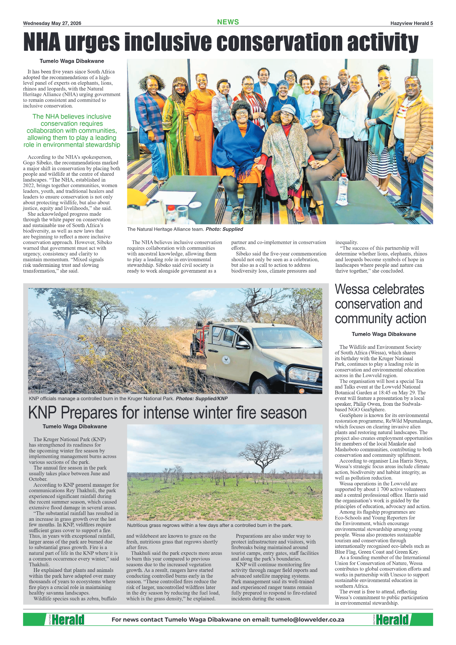 Hazyview Herald 27 May 2026 page 5
