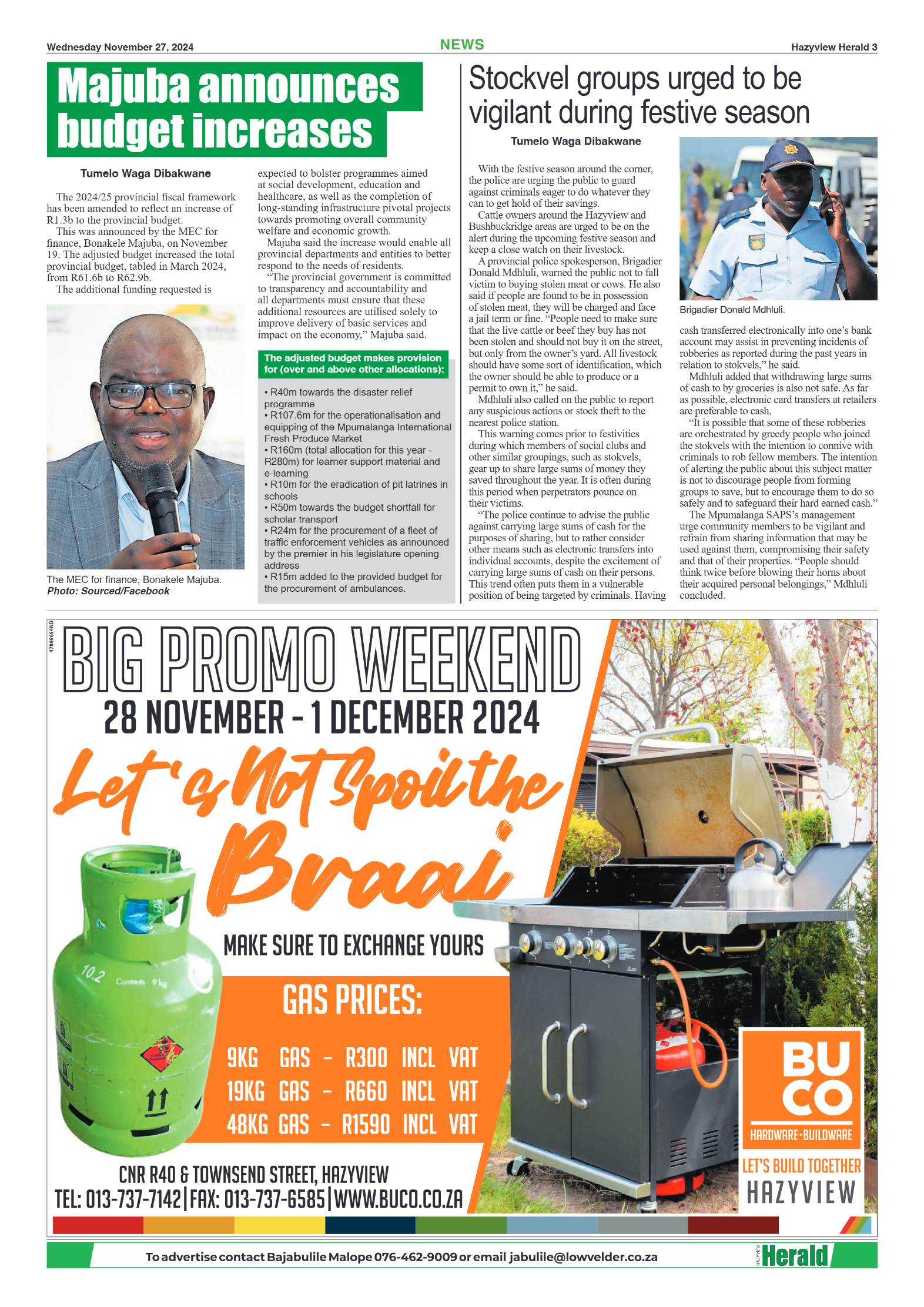 Hazyview Herald 27 November 2024 page 3