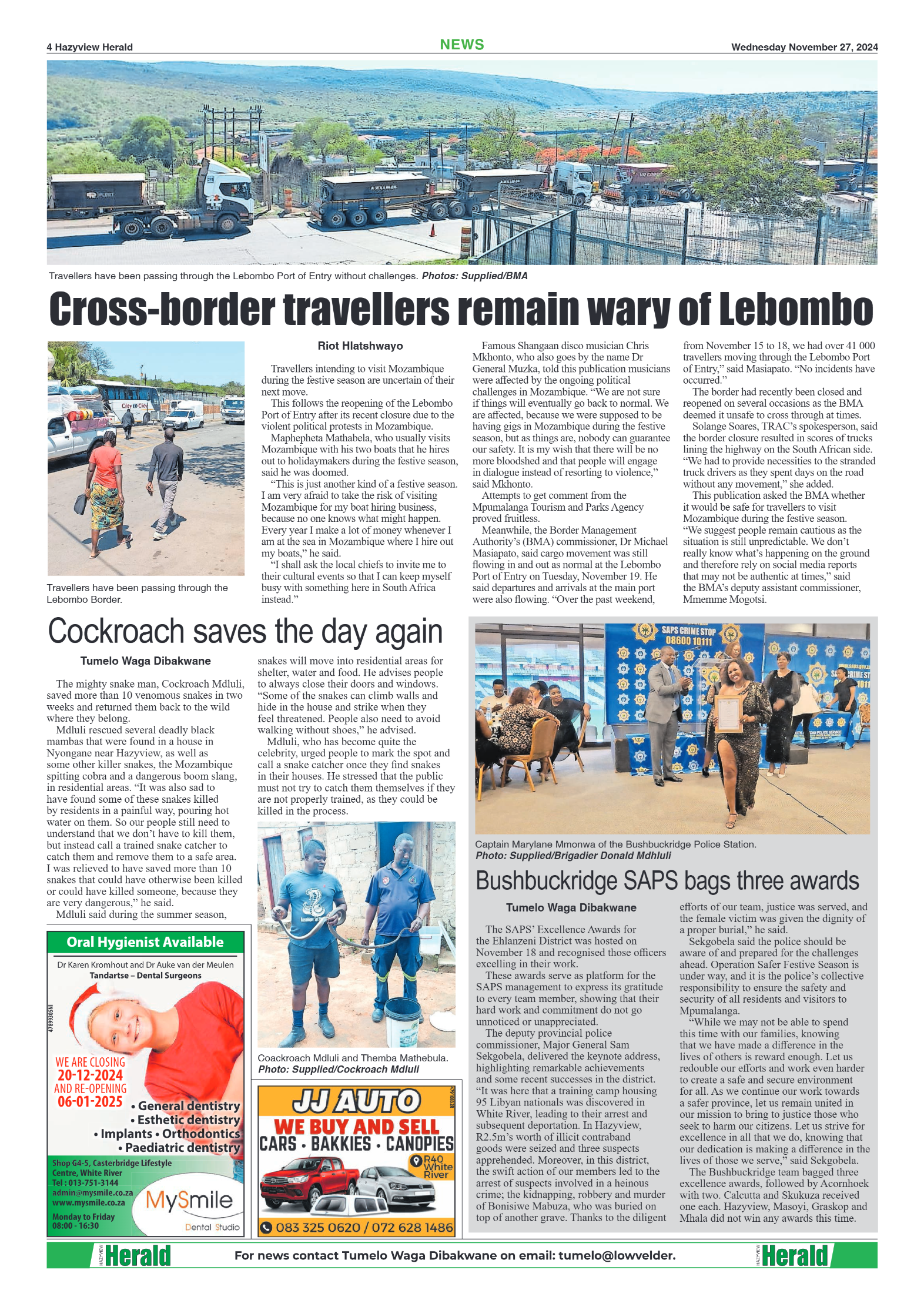 Hazyview Herald 27 November 2024 page 4