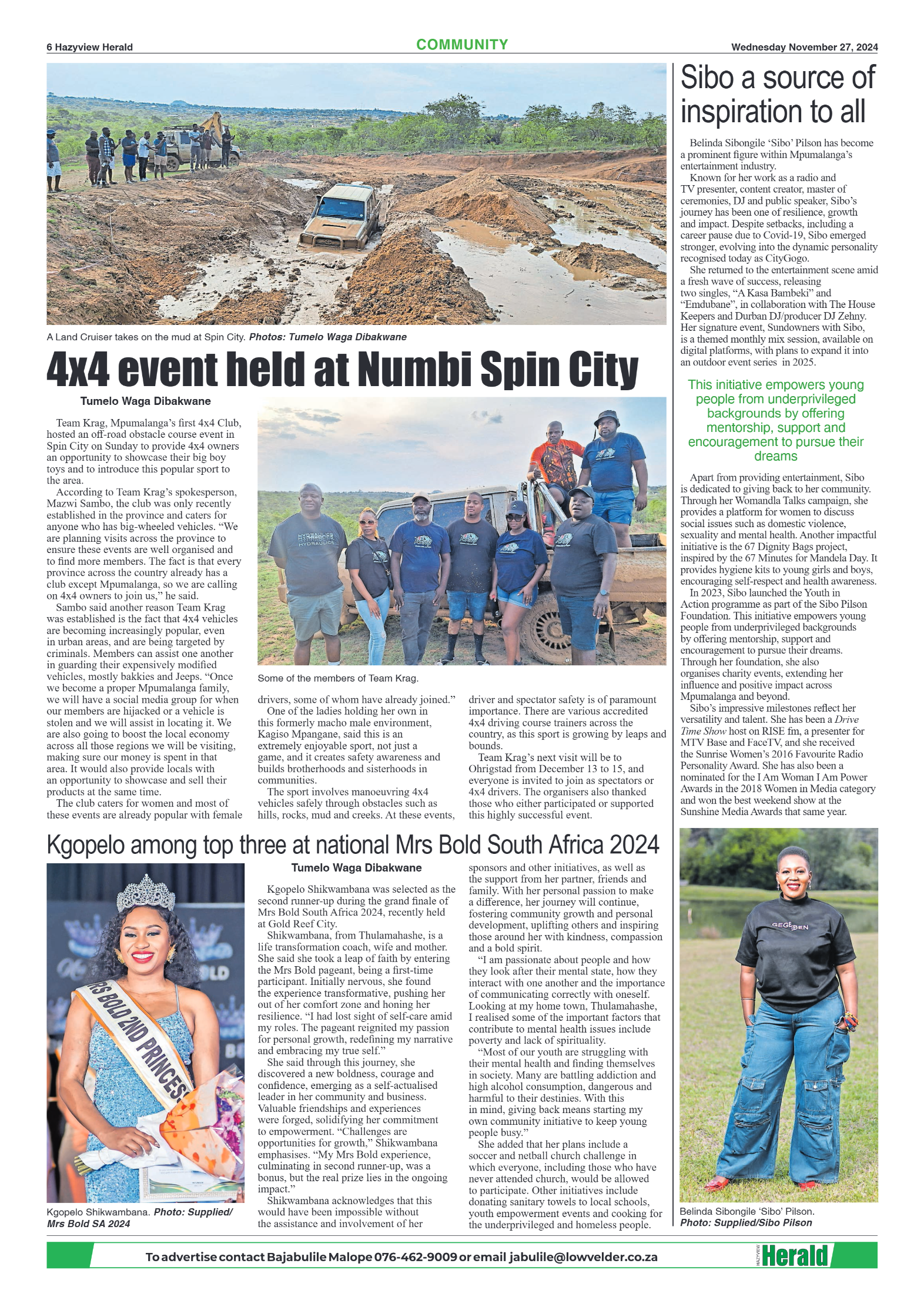 Hazyview Herald 27 November 2024 page 6
