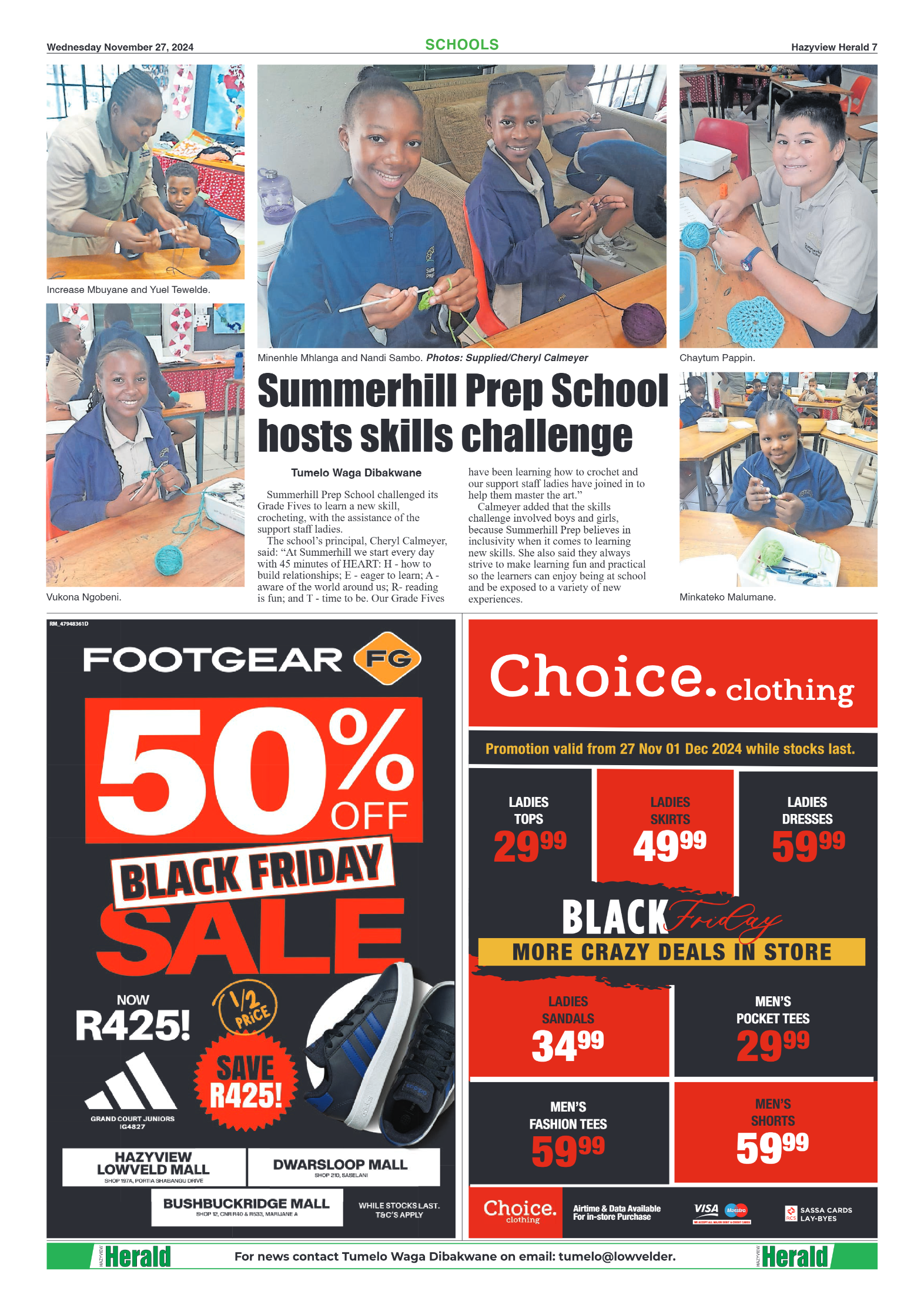 Hazyview Herald 27 November 2024 page 7
