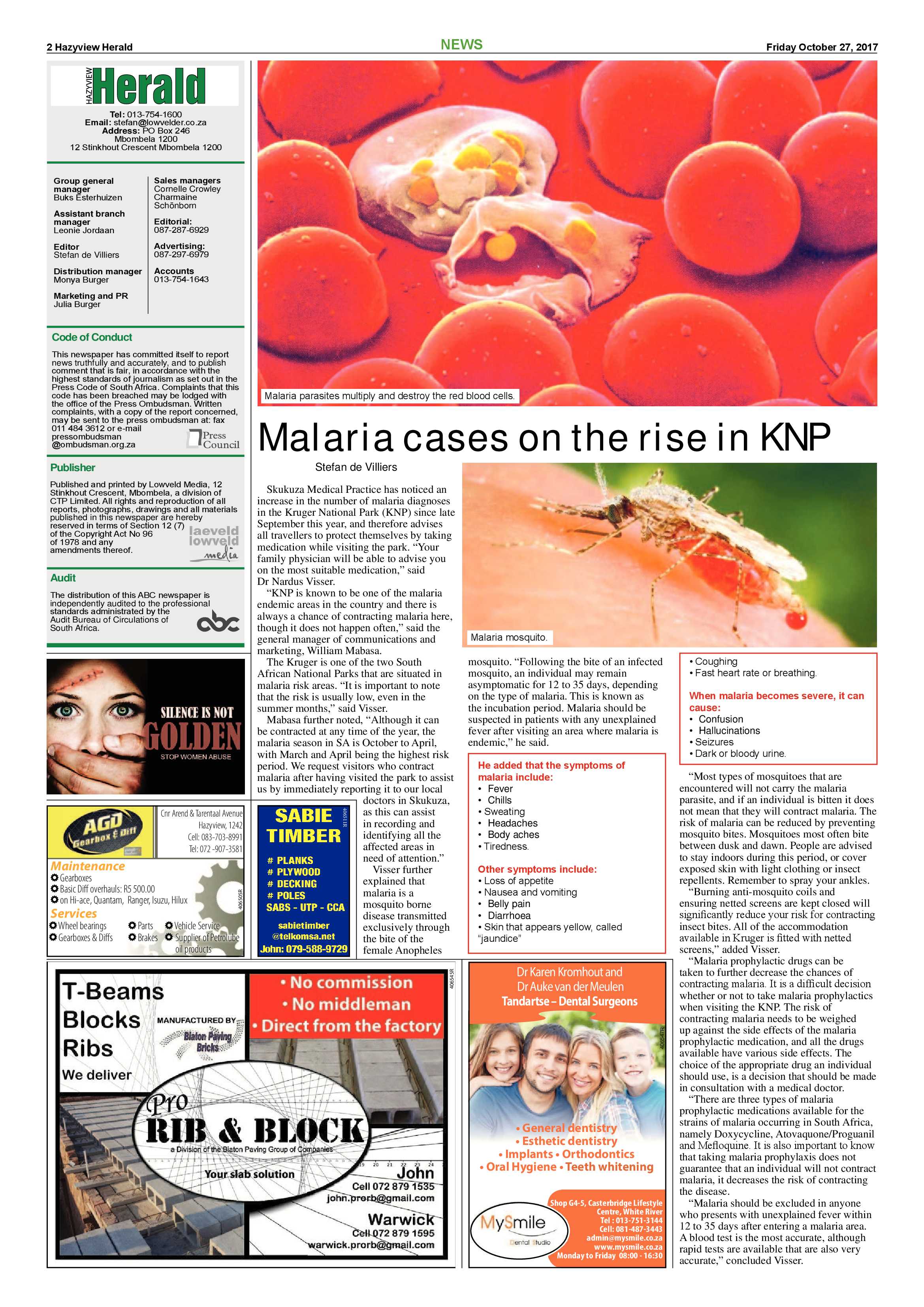 Hazyview Herald 27 October 2017 page 2