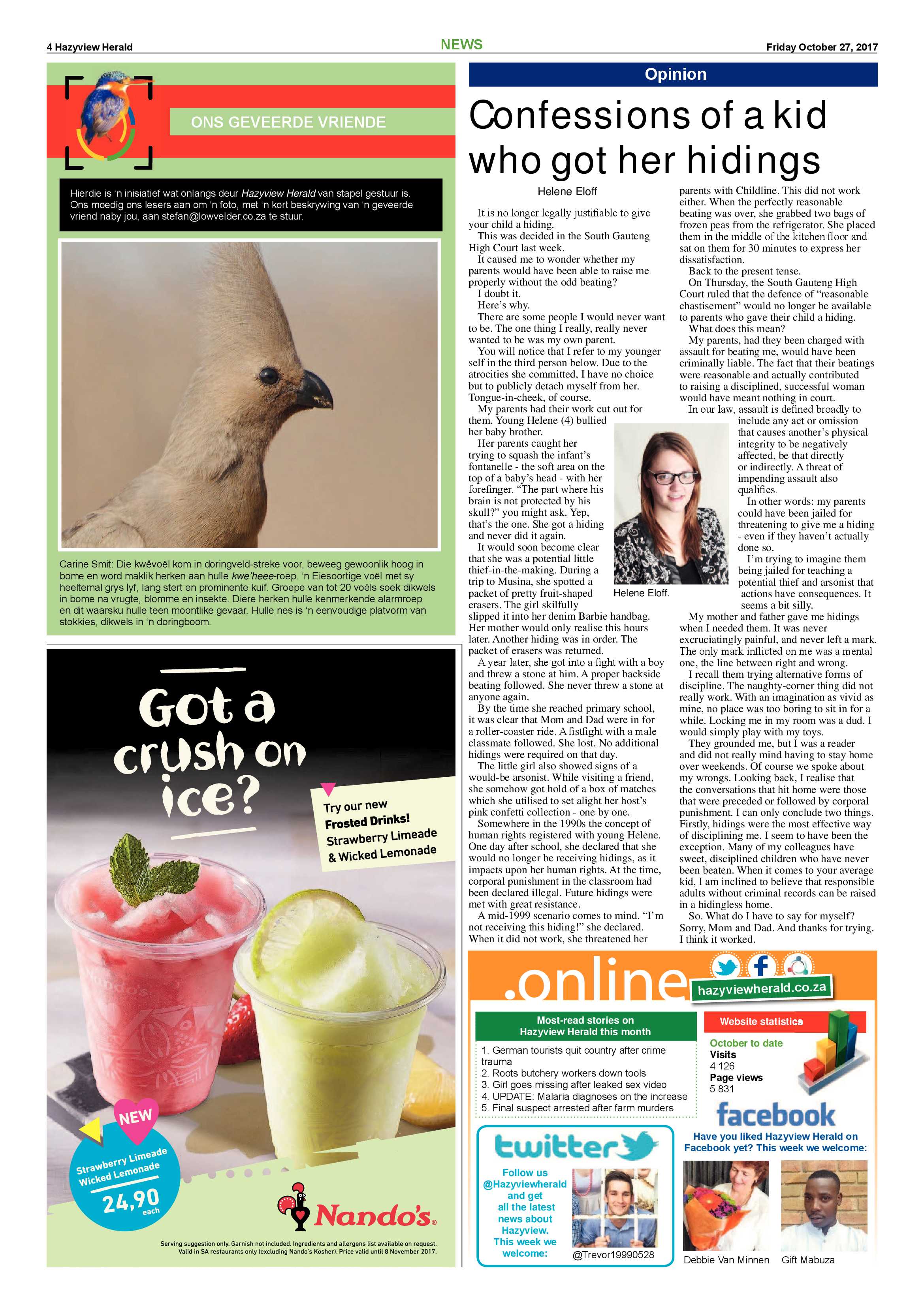 Hazyview Herald 27 October 2017 page 4