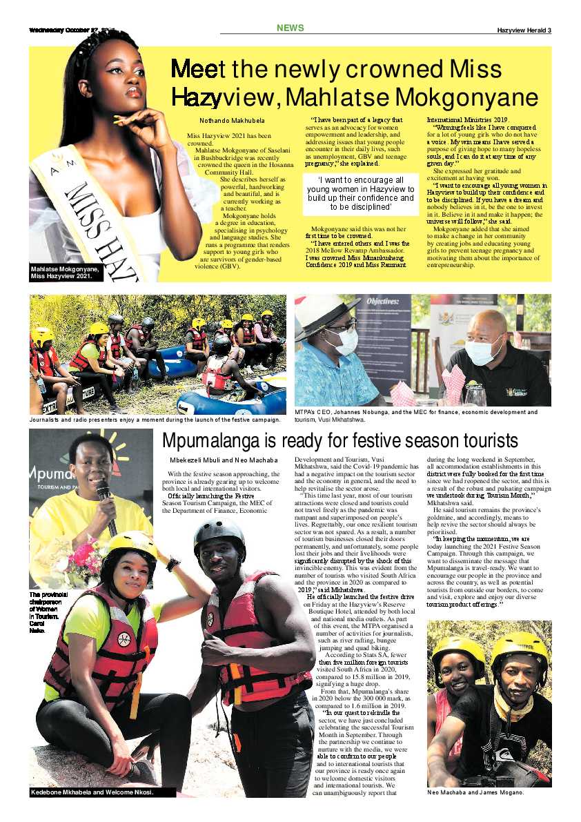 Hazyview Herald 27 October 2021 page 3