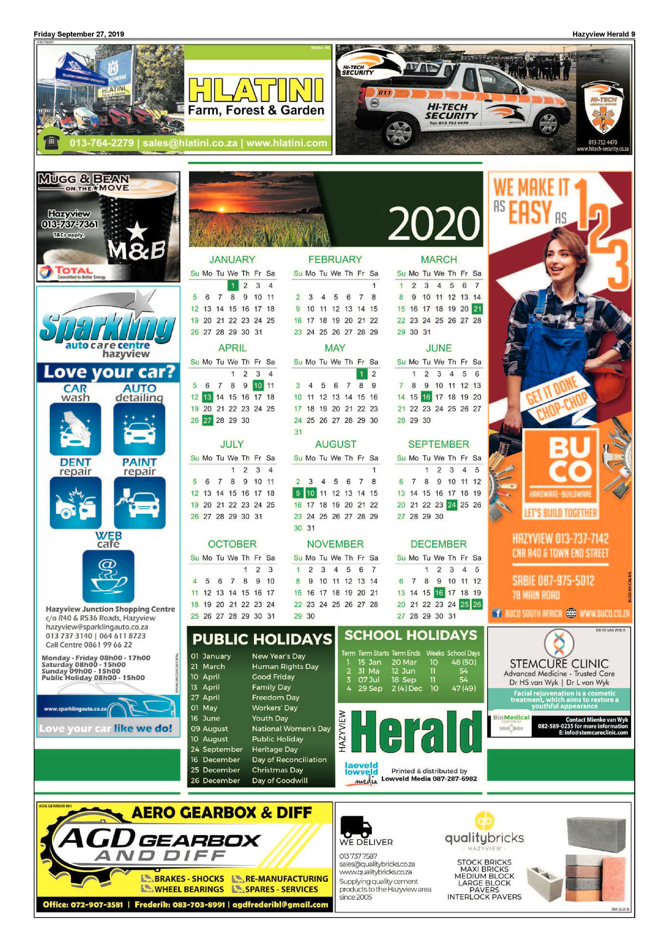 Hazyview Herald 27 September 2019 page 9