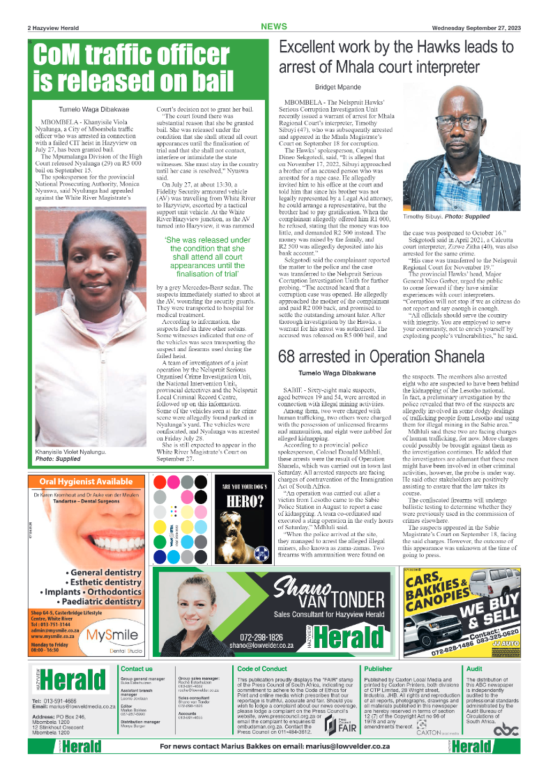 Hazyview Herald 27 September 2023 page 2
