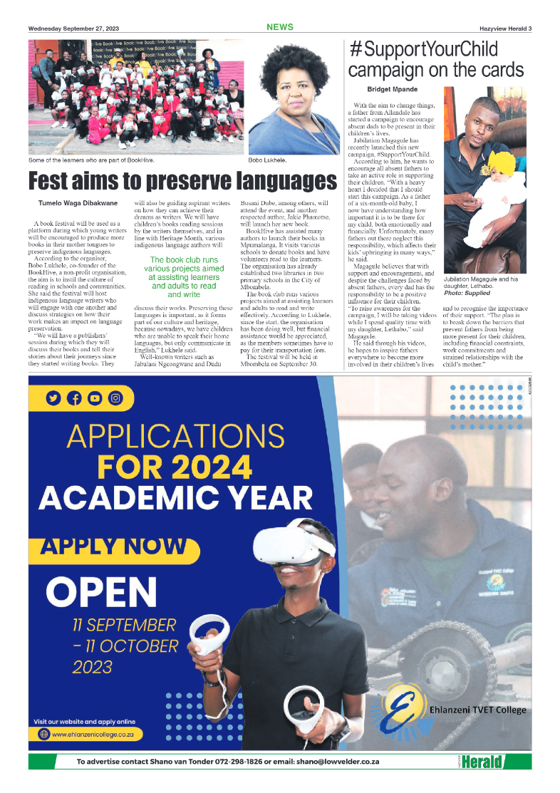 Hazyview Herald 27 September 2023 page 3