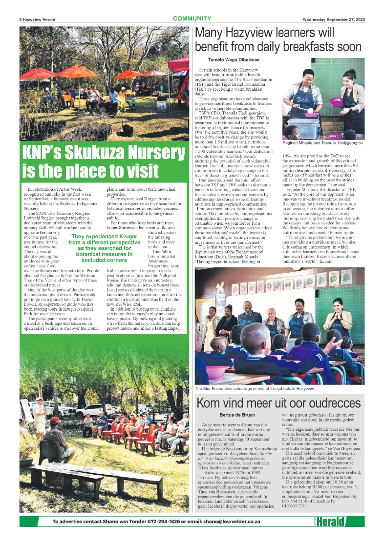 Hazyview Herald 27 September 2023 page 6