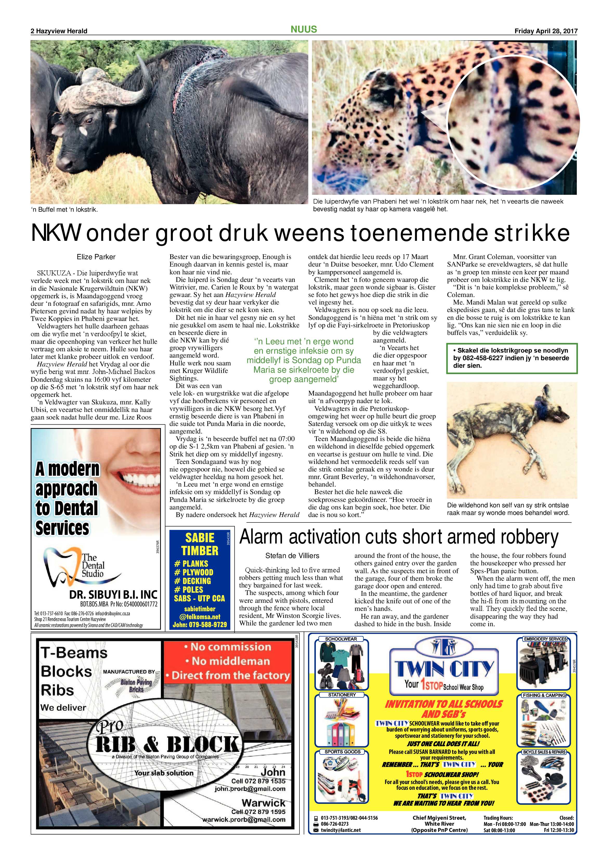Hazyview Herald 28 April 2017 page 2