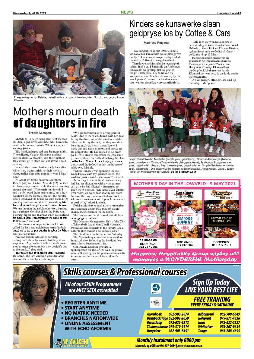Hazyview herald 28 April 2021 page 3