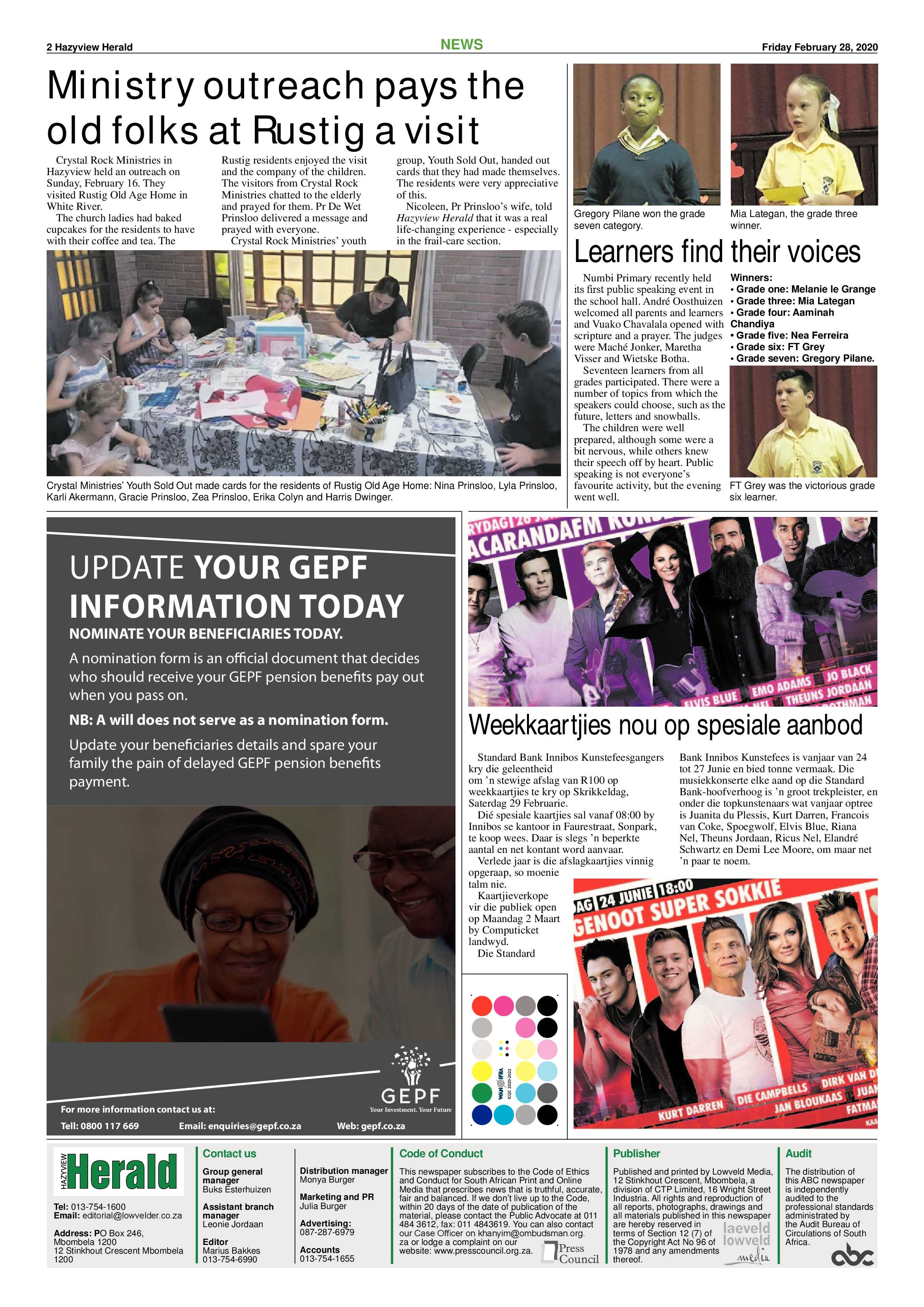Hazyview Herald 28 February 2020 page 2