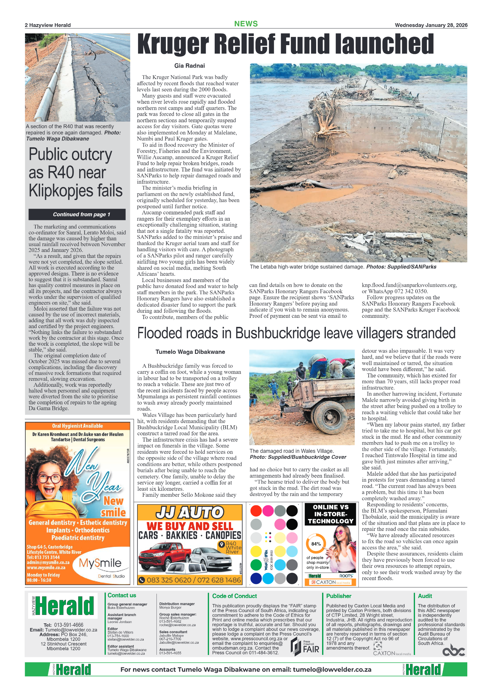 Hazyview Herald 28 January 206 page 2