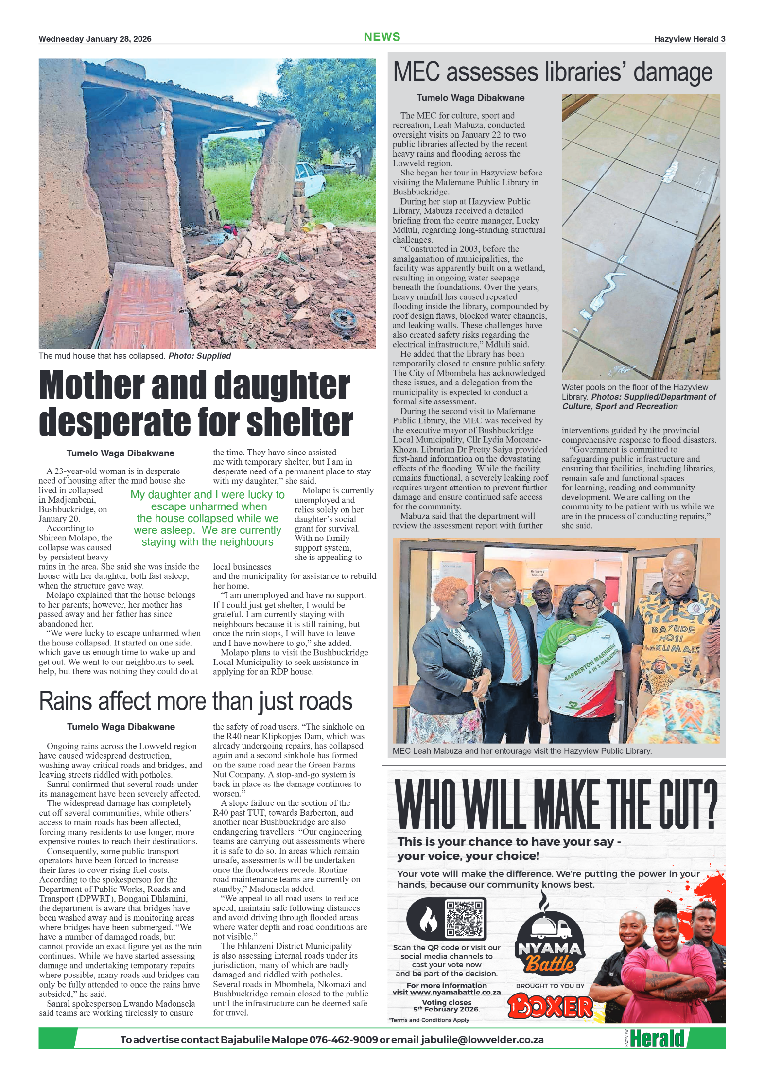 Hazyview Herald 28 January 206 page 3