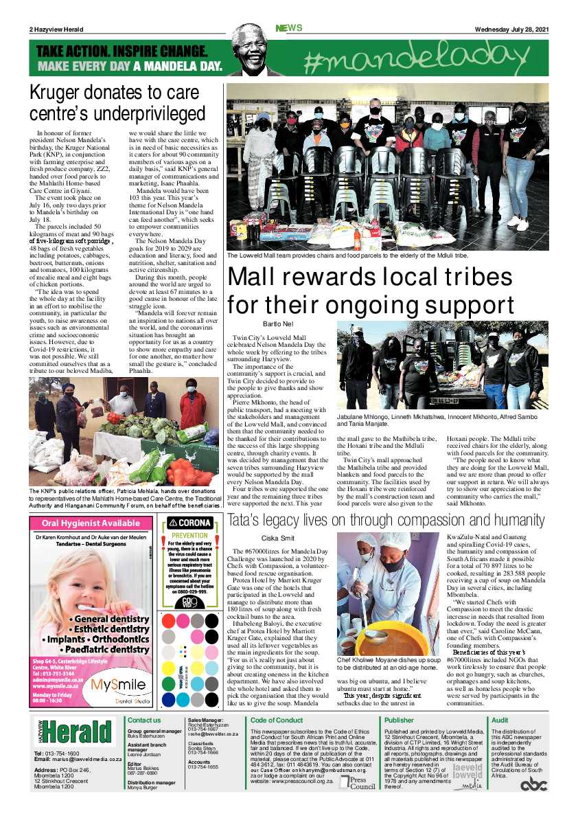 Hazyview Herald 28 July 2021 page 2