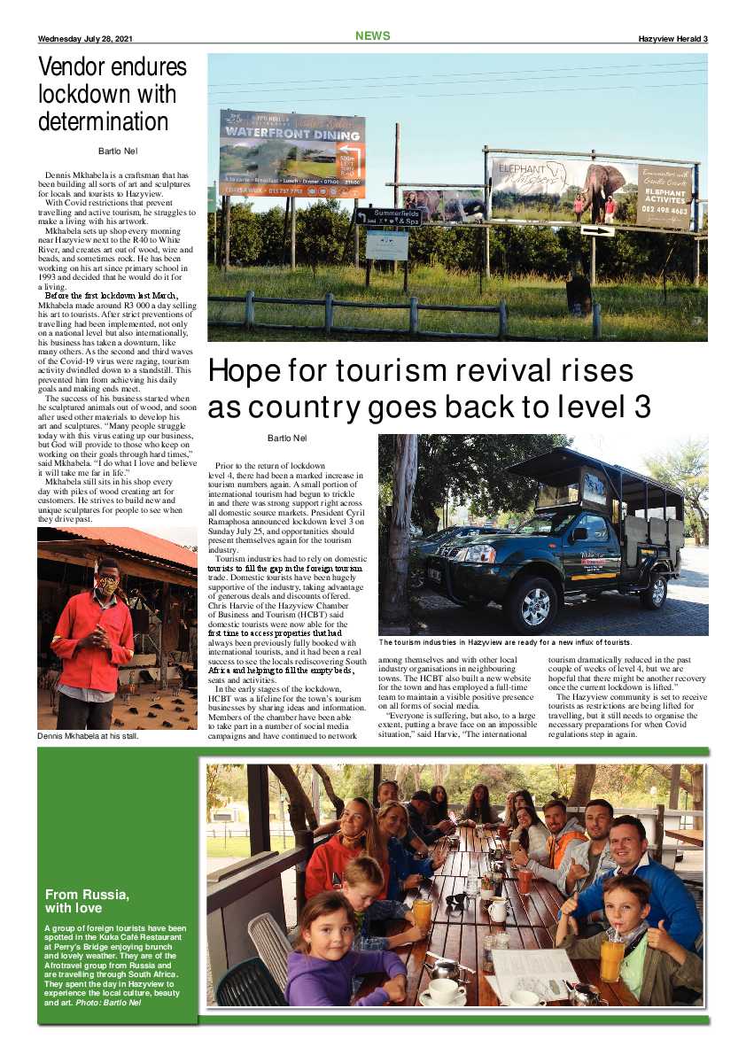 Hazyview Herald 28 July 2021 page 3