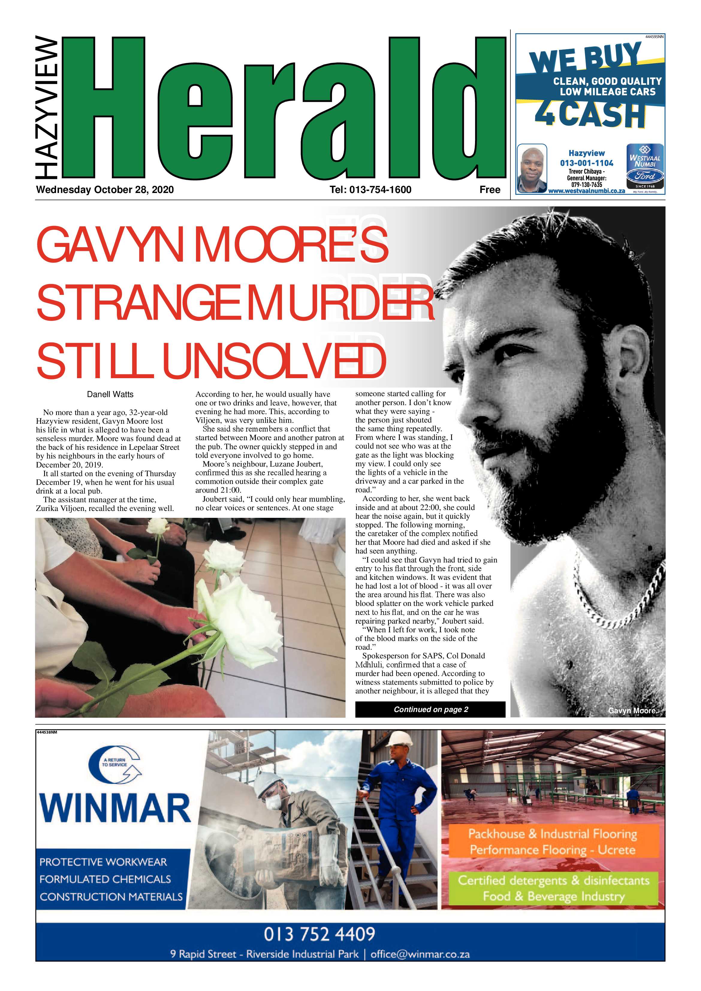 Hazyview Herald 28 October 2020 page 1