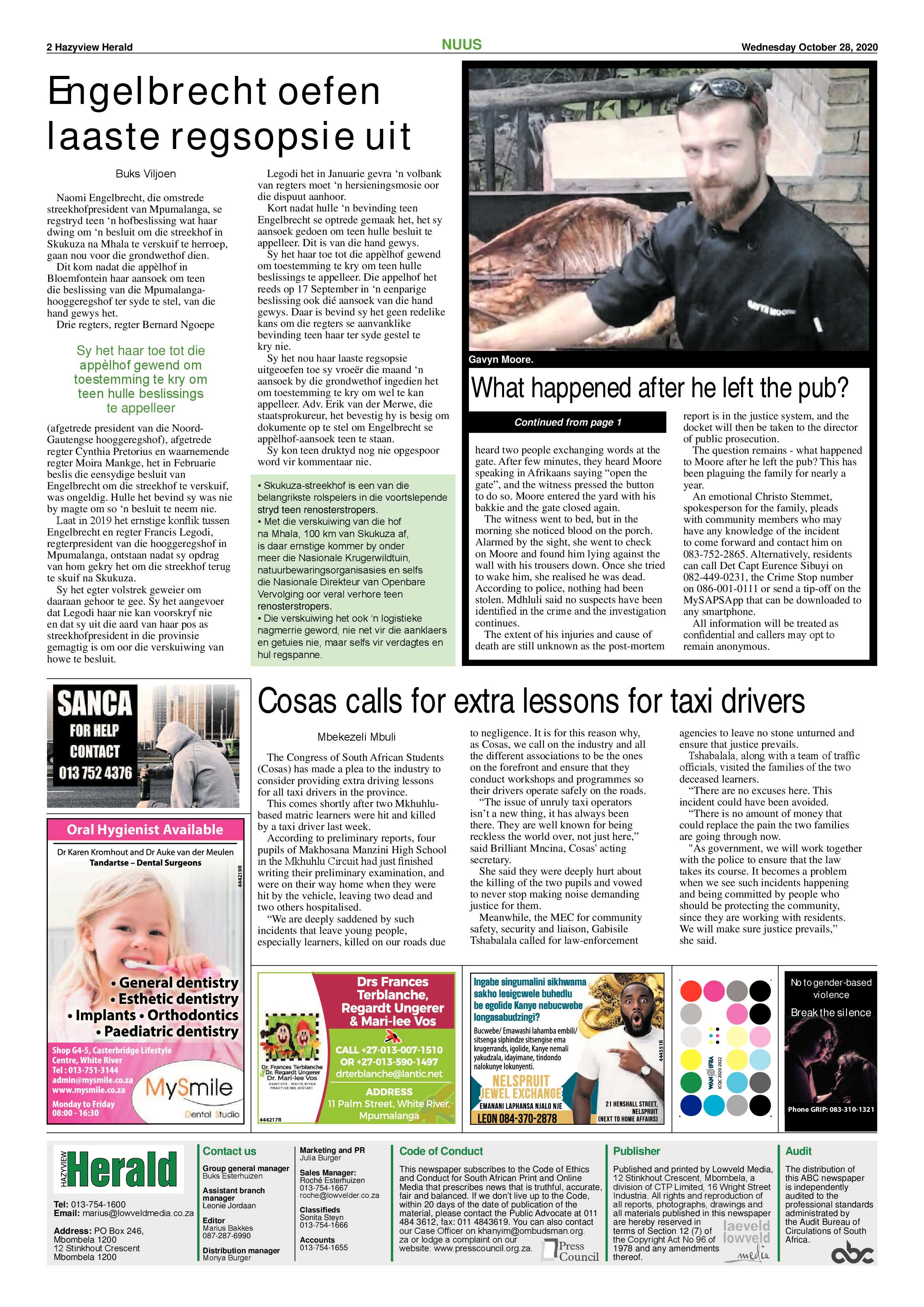 Hazyview Herald 28 October 2020 page 2