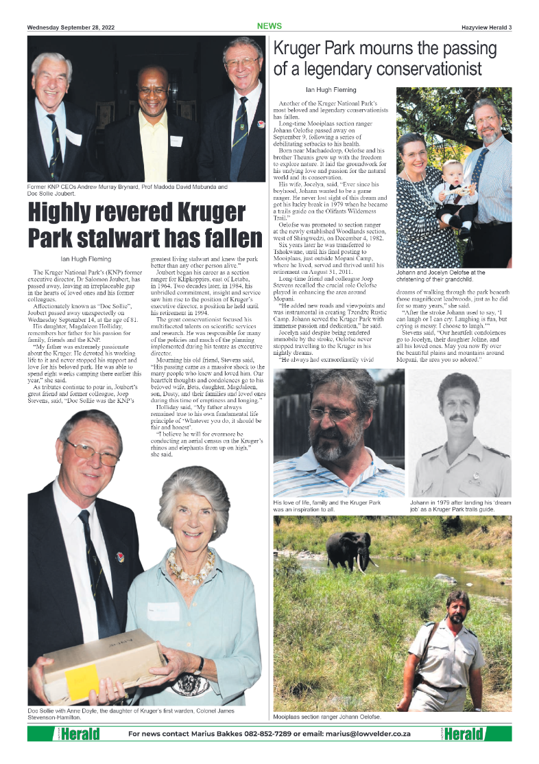 Hazyview herald 28 September 2022 page 3