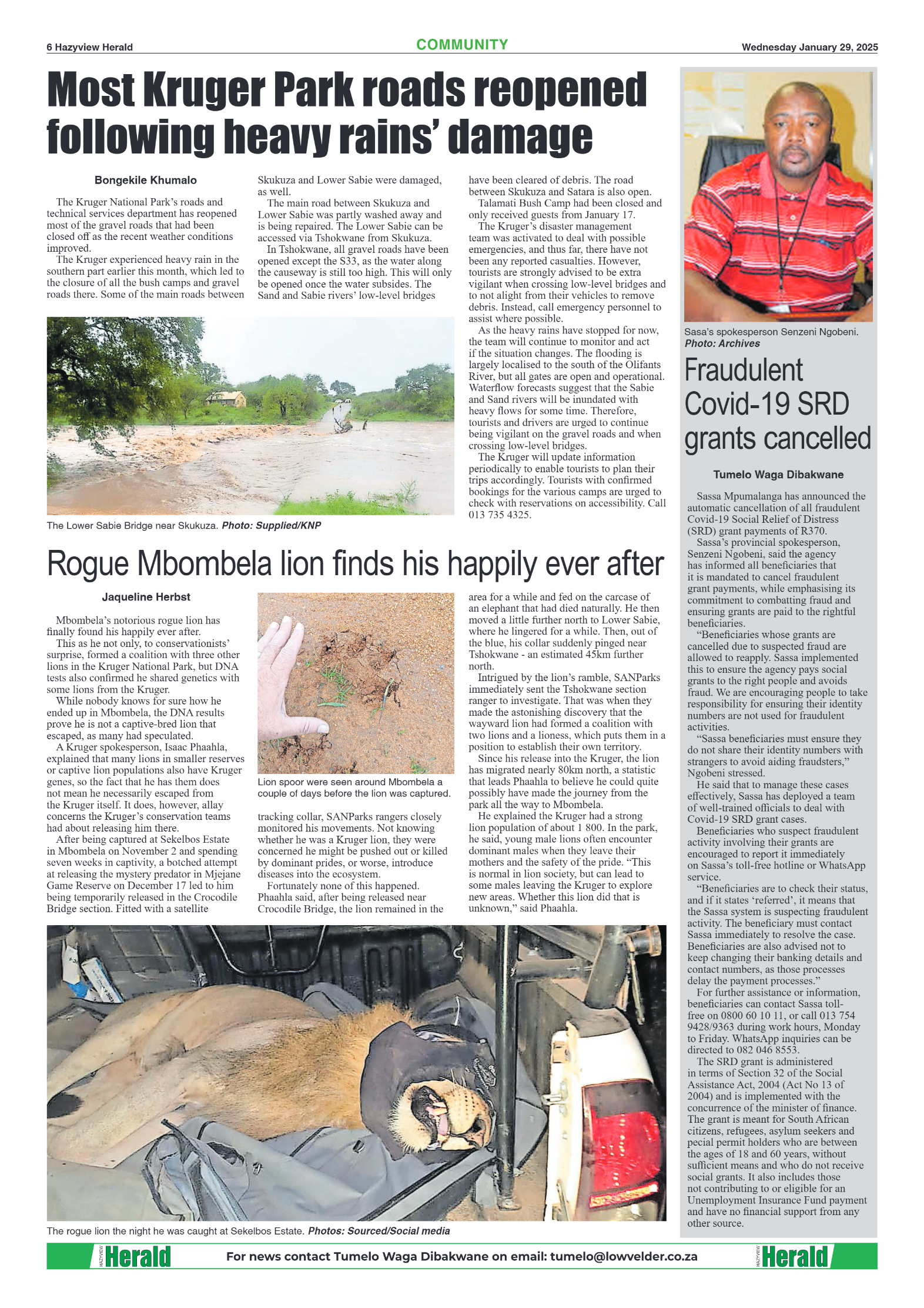 Hazyview Herald 29 January 2025 page 6