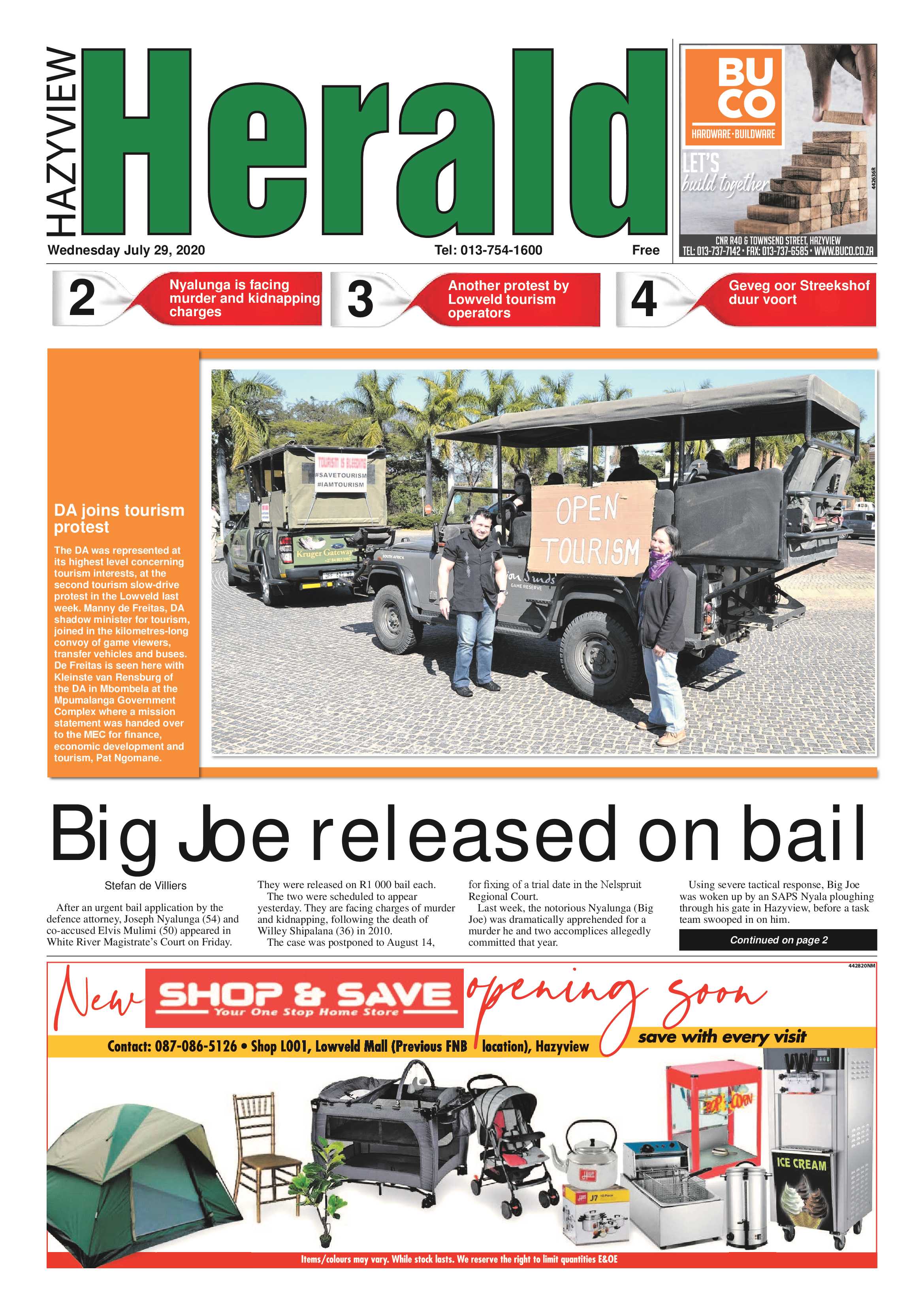 Hazyview Herald 29 July 2020 page 1